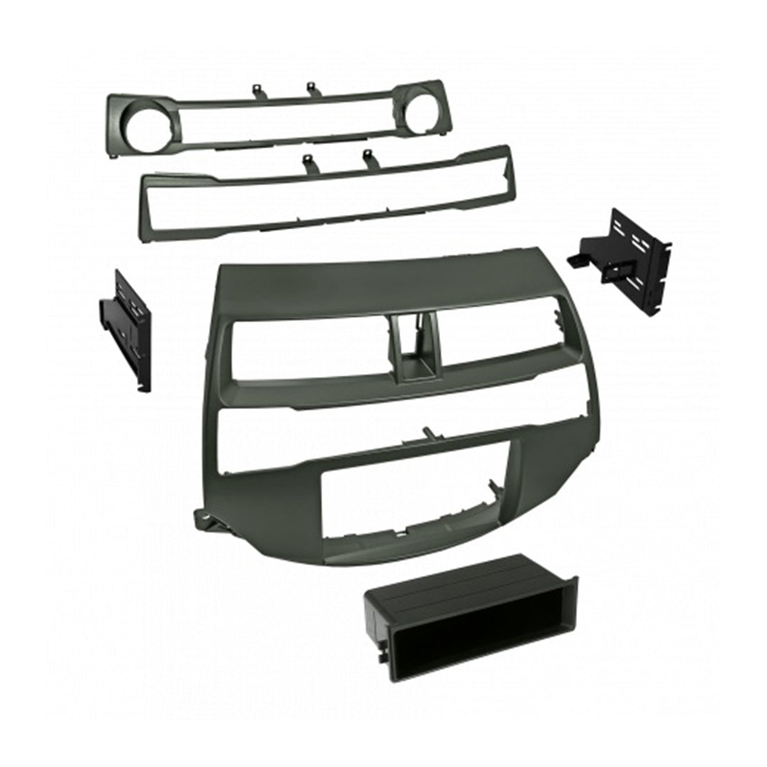 2008-2012 Honda Accord & 2010-2012 Crosstour Car Stereo - HONK852L Single/Double DIN Head Unit with Gun Metallic Taupe Finish | ISO Mount & Storage Pocket | Perfect for Upgrading Factory Audio System