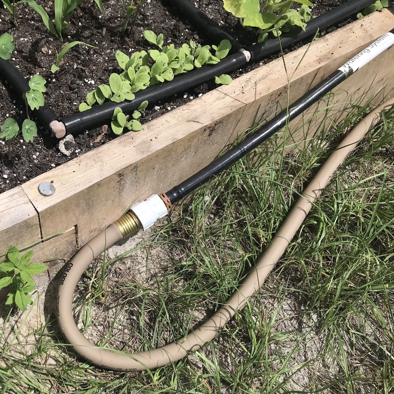 14ft Short Garden Hose - Heavy Duty 150 PSI, Kink Resistant & Drinking Water Safe | 5/8 Inch 14 Feet Tan Extension Hose for Outdoor Use, Hose Reels, Gardening, Lawn Care, Car Washing & Pet Cleaning