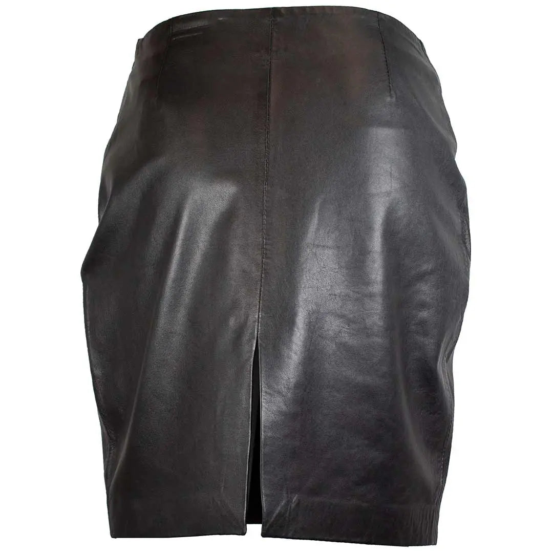 BOL Women's Dawn Short Leather Pencil Skirt - Stylish Faux Leather Mini Skirt for Women, High Waist Stretchy Bodycon Skirt - Perfect for Office, Party, Date Night and Casual Outfits