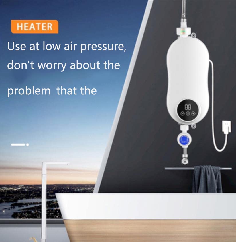 **Instant Electric Tankless Water Heater for Shower & Kitchen - On-Demand Hot Water Faucet for Bathroom & Sink - Perfect for Small Homes, Apartments & RVs**