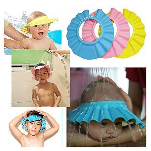 FCON Baby Shower Cap for Crawling Infants - Soft Waterproof Bathing Hat for Newborn Toddlers (Perfect for Bath Time, Swimming & Photo Shoots)