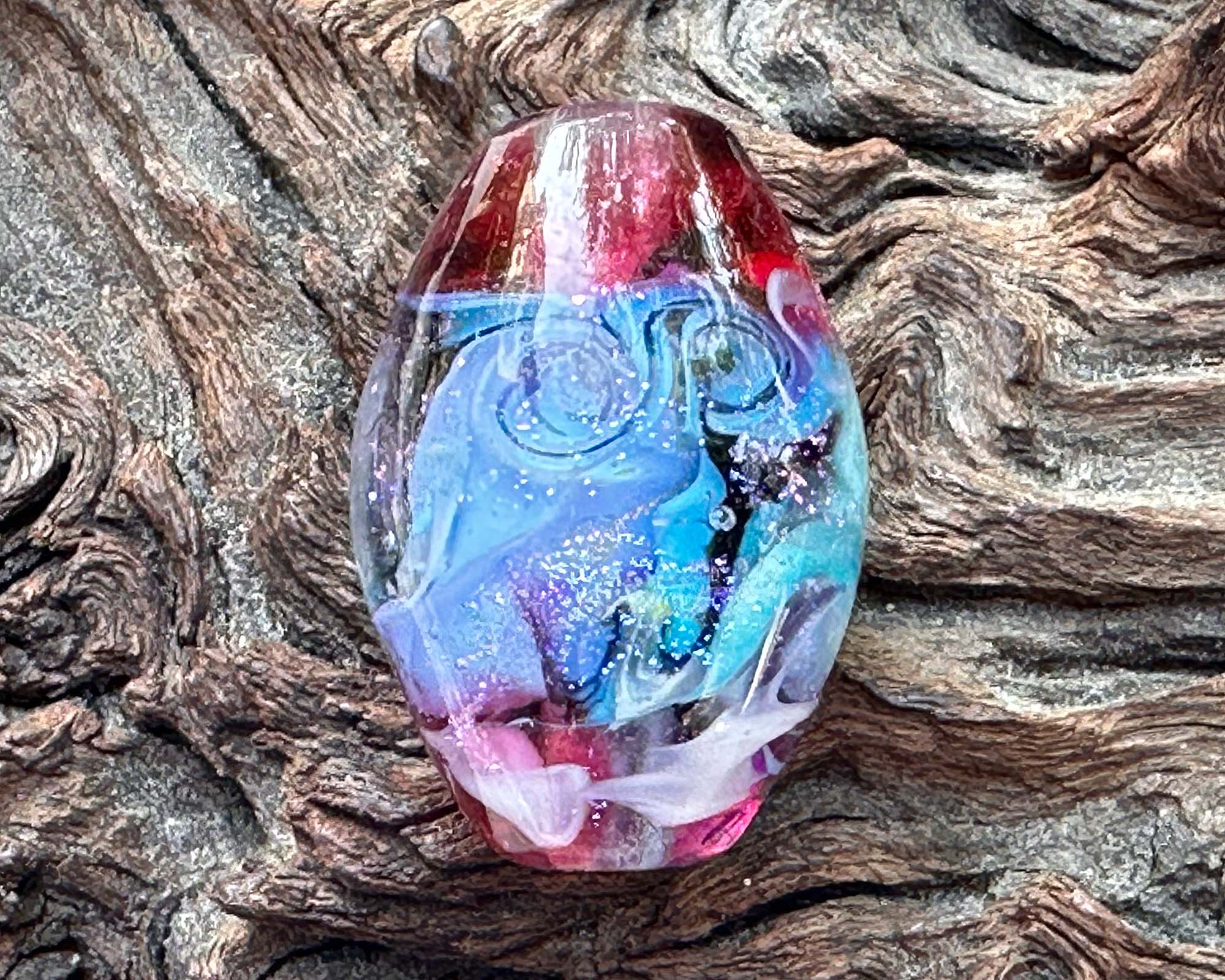 Unicorn Kisses Pink Lampwork Glass Focal Bead for Jewelry Making - Handmade SRA Beads for Necklaces, Bracelets & DIY Crafts - Perfect for Gift Giving & Boho Style Accessories