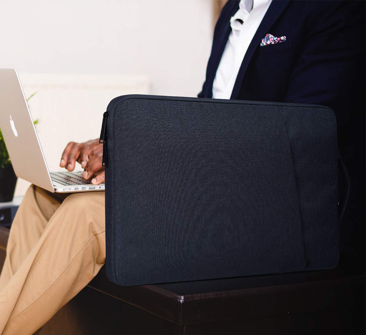 13-13.3 Inch Laptop Sleeve Case with Handle - Compatible with MacBook Air/Pro, Acer Chromebook R13, ASUS ZenBook 13, Lenovo Yoga 730/720, HP Spectre X360, Dell XPS 13 - Protective Padded Bag for Travel, Work & School