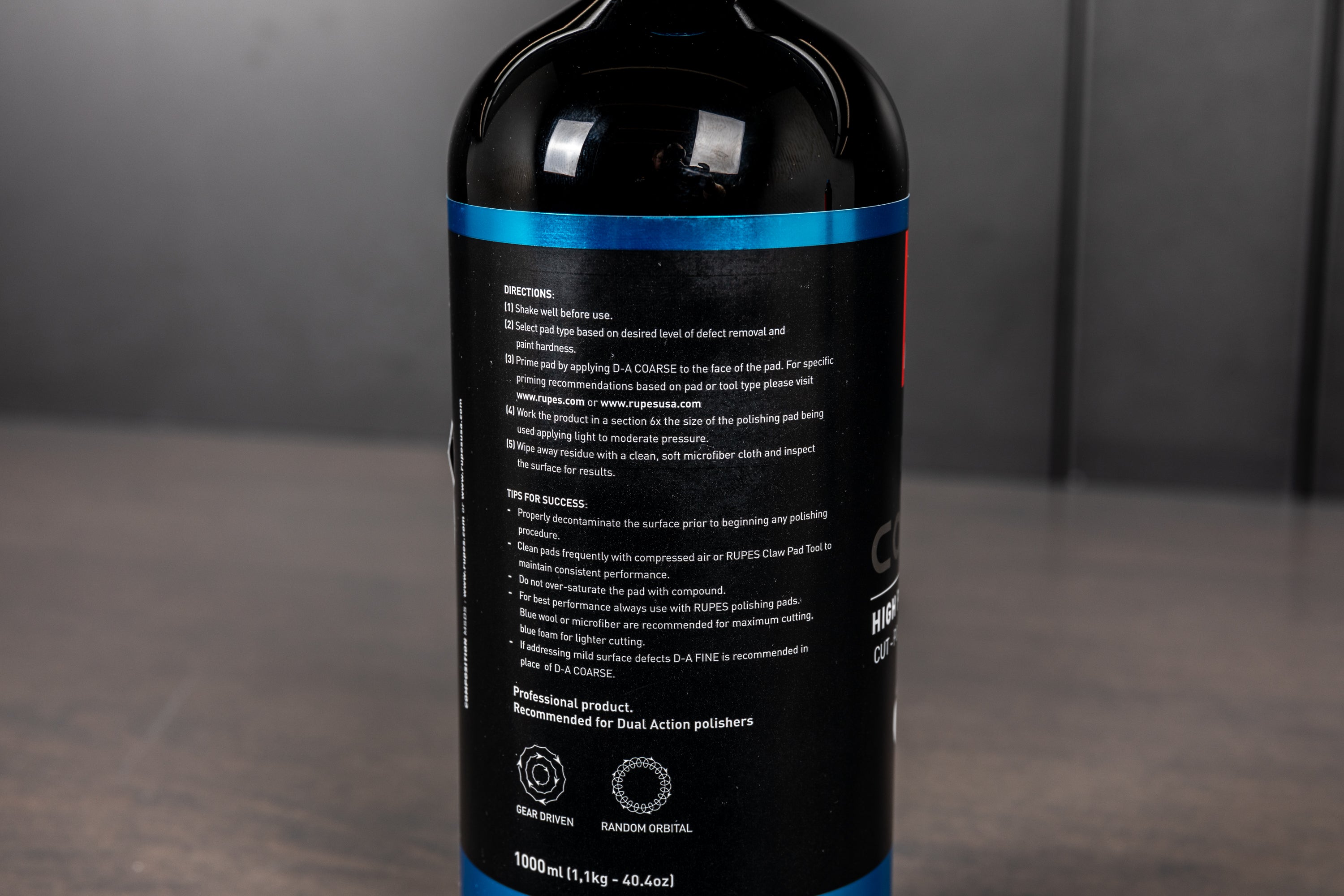 RUPES DA Coarse Compound - Professional Car Paint Correction & Scratch Removal for Detailing - Perfect for Auto Body Shops & DIY Enthusiasts