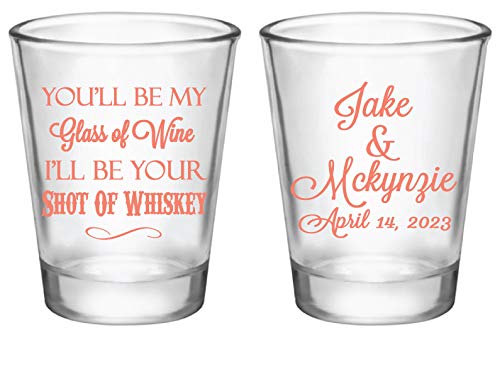 Personalized Wedding Shot Glasses - 