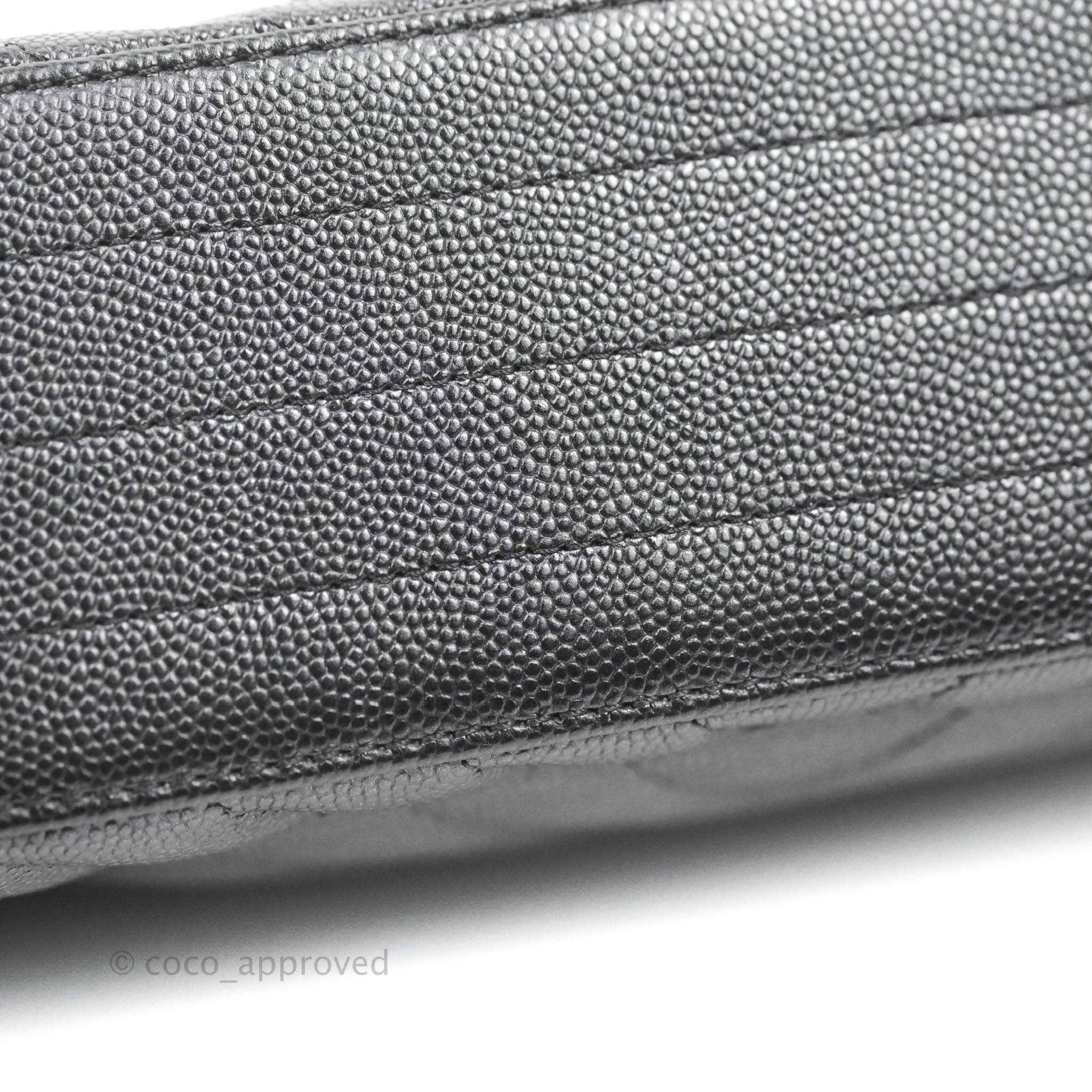 Chanel Chevron Mini Rectangular Flap Bag in Iridescent Black Caviar Leather with Ruthenium Hardware - Perfect for Evening Events, Parties & Luxury Fashion Accessories