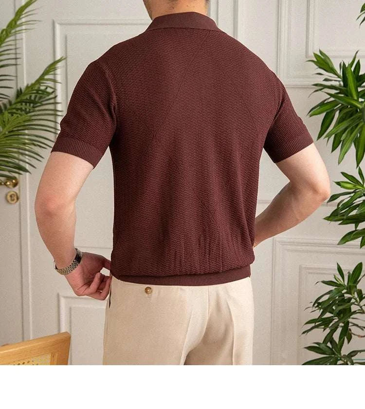 Men's Casual Polo Shirt - Breathable Cotton Short Sleeve Golf Shirt for Work & Weekend Wear | Comfortable Summer Top for Business Casual & Outdoor Activities