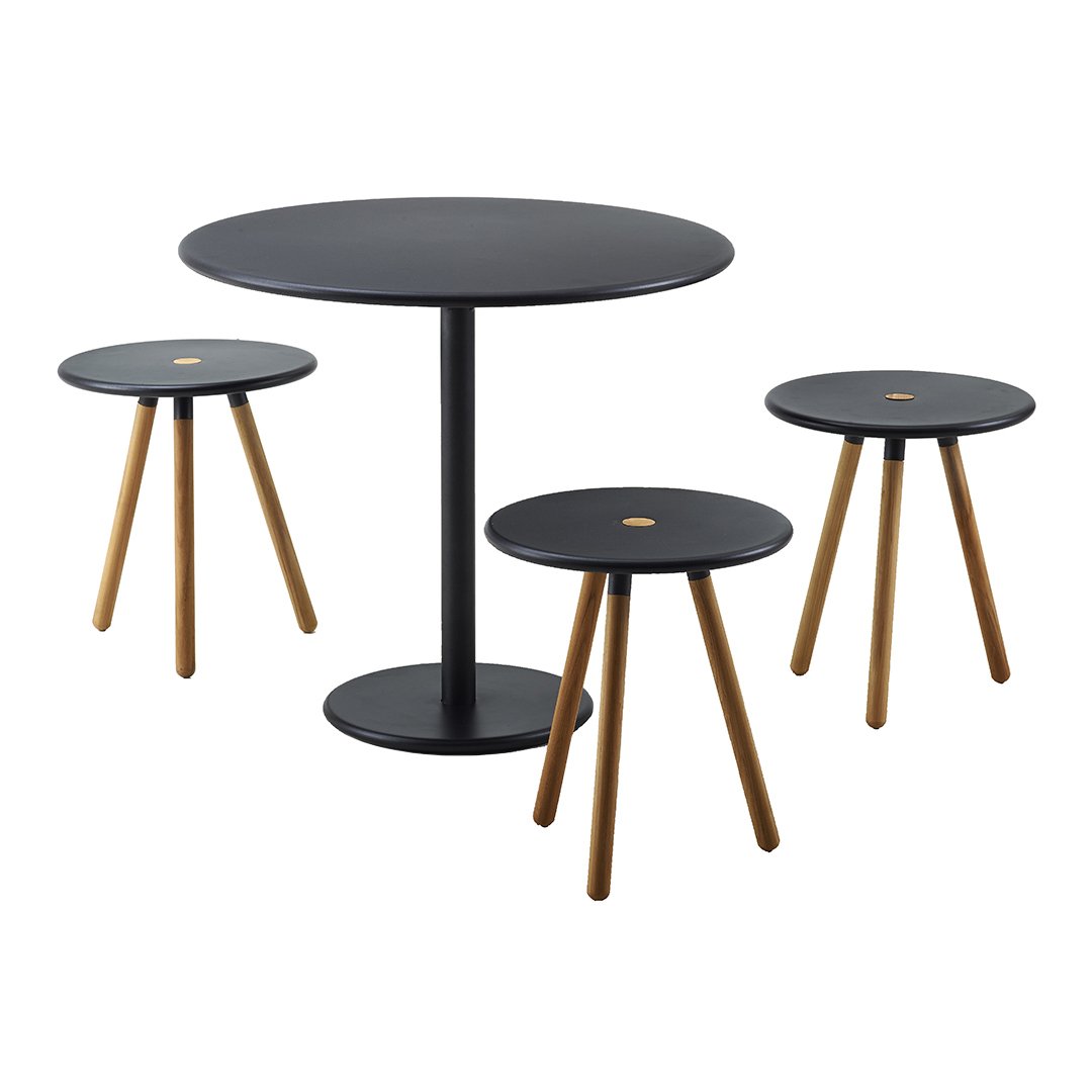 Durable Outdoor Side Table with Storage - Foldable Patio Footstool for Garden, Poolside & Balcony Use