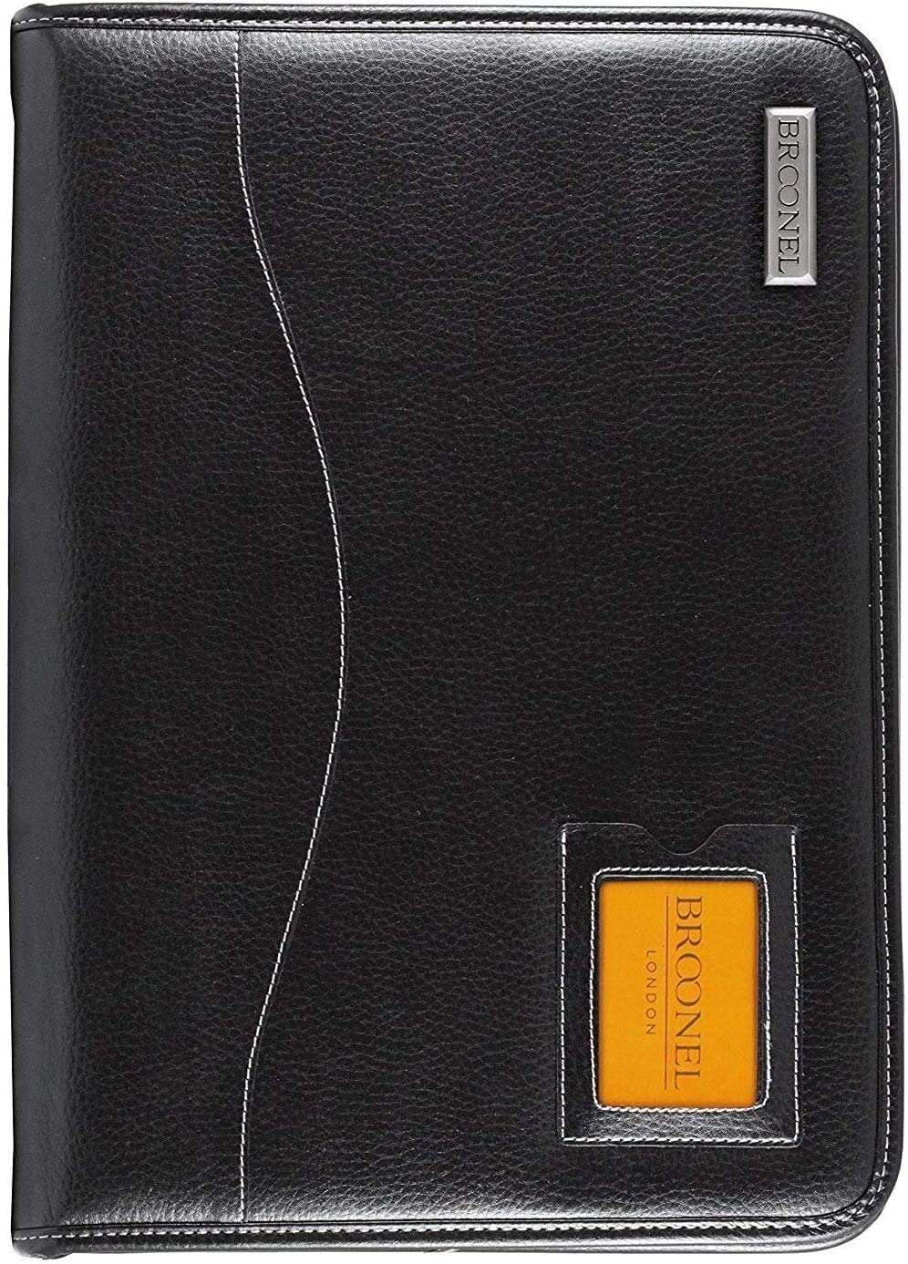 Broonel Contour Series Heavy Duty Leather Protective Case for YITAOERA 15.6 Inch Laptop - Durable Black Leather Cover with Shockproof Design - Perfect for Office, Travel, and Business Professionals