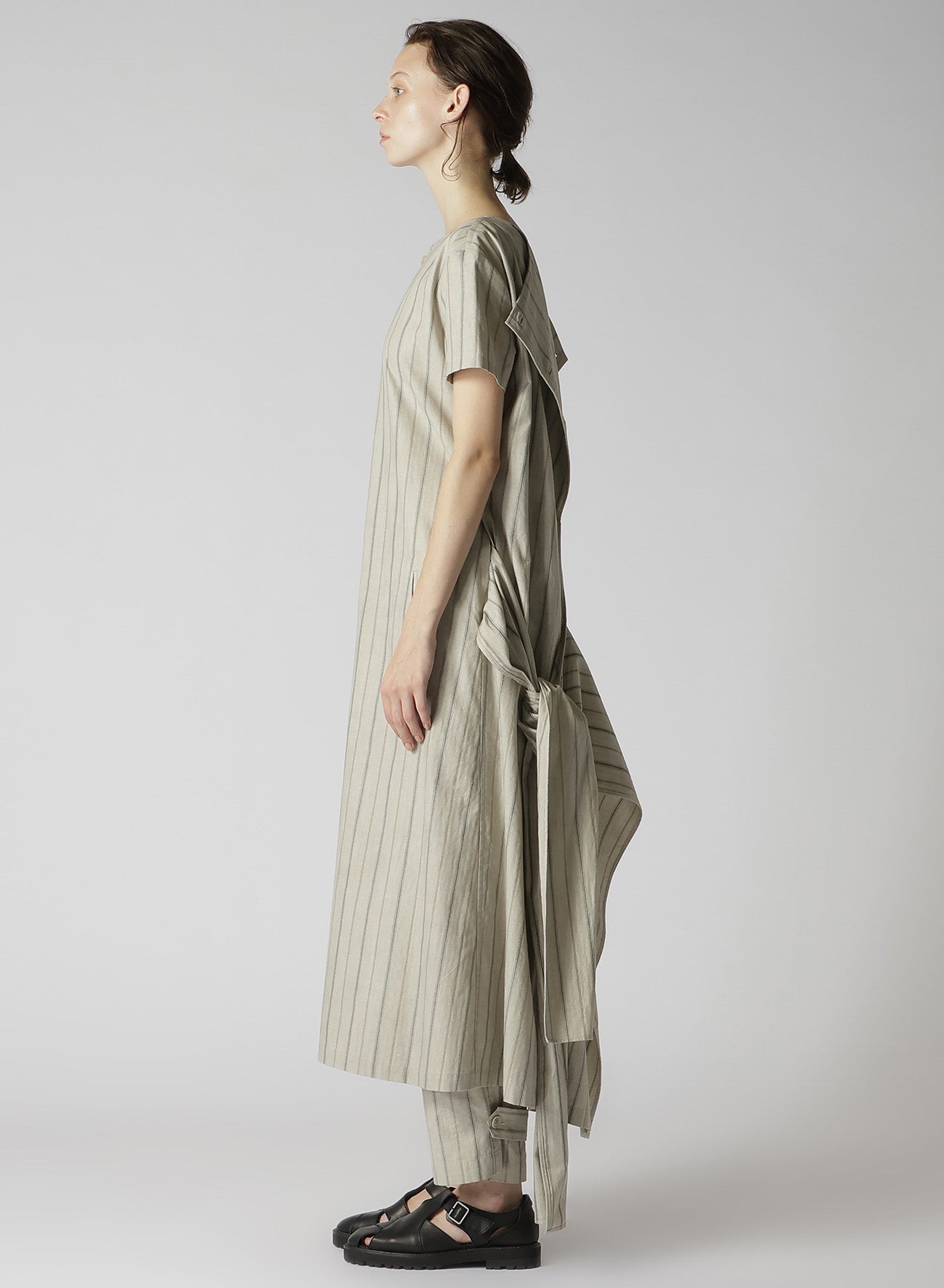Stylish Cotton Stripe Ink Dyed Back Tie Dress for Women - Perfect for Summer Outfits, Beach Vacations & Casual Dates
