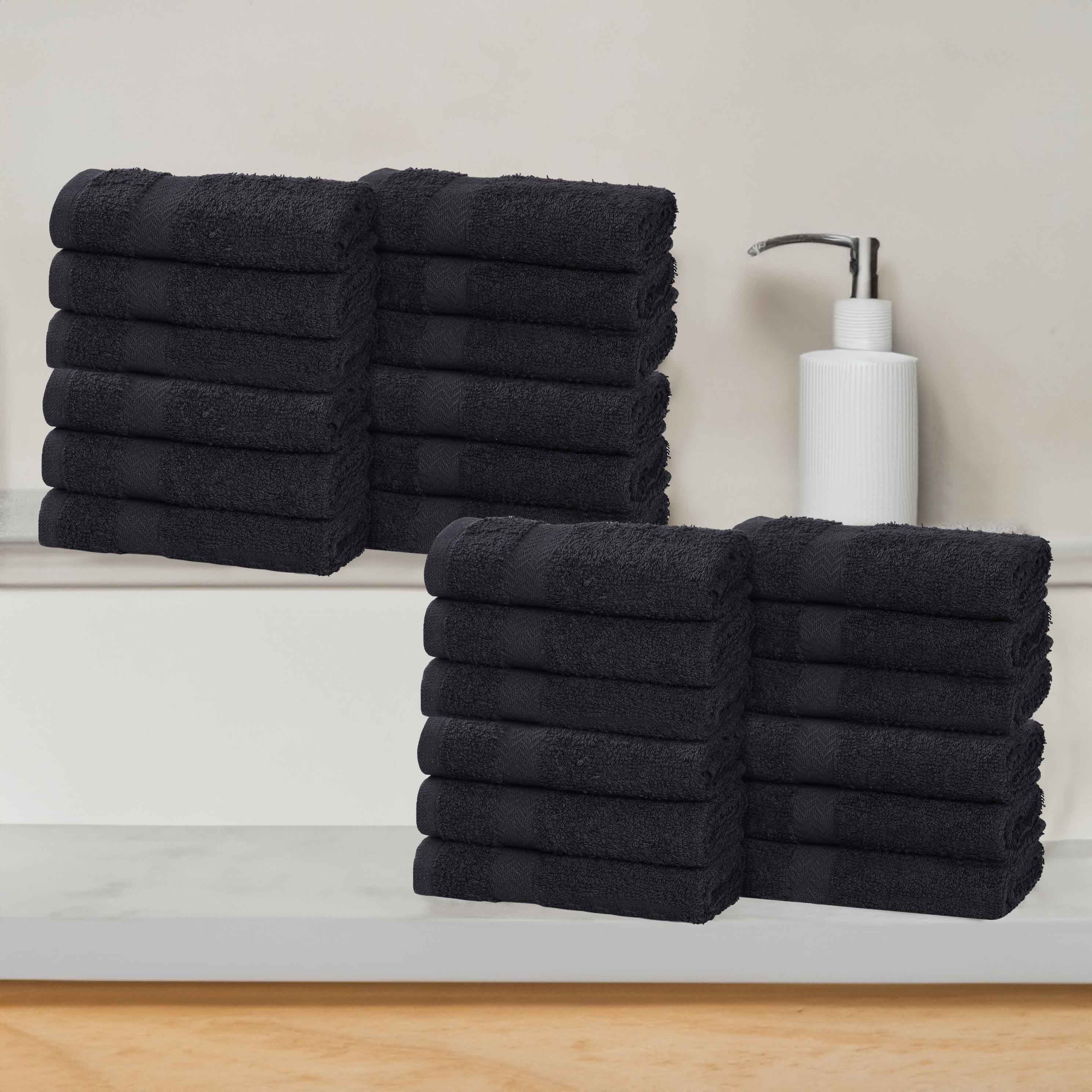 Franklin 100% Cotton Eco-Friendly 24-Piece Face Towel Set | Soft Absorbent Washcloths for Spa, Gym, Travel & Daily Skincare | Hypoallergenic Bath Towels