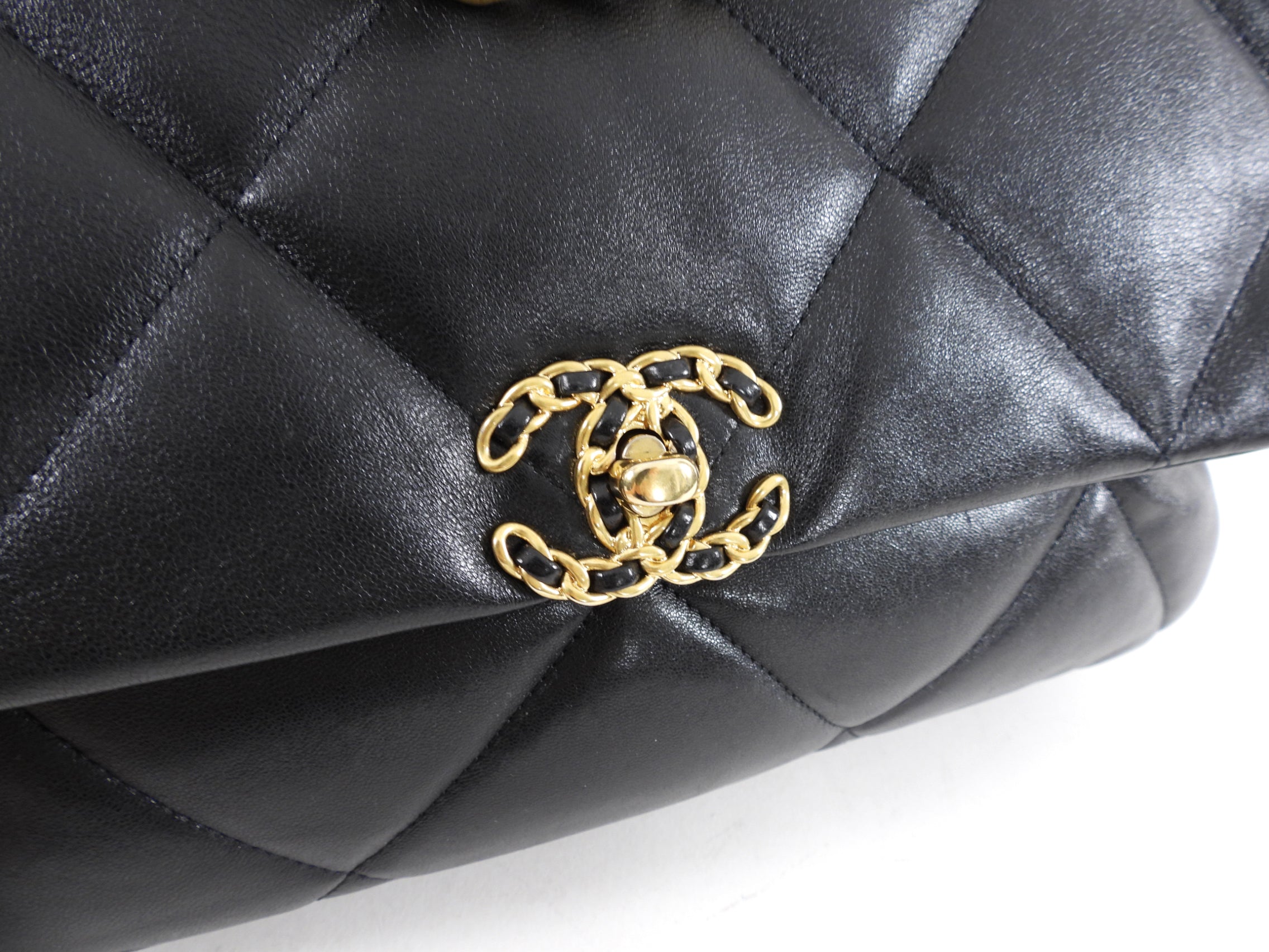 Chanel 19 Black Quilted Leather Maxi Flap Bag - Luxury Designer Handbag for Women | Perfect for Evening Events, Parties & Special Occasions