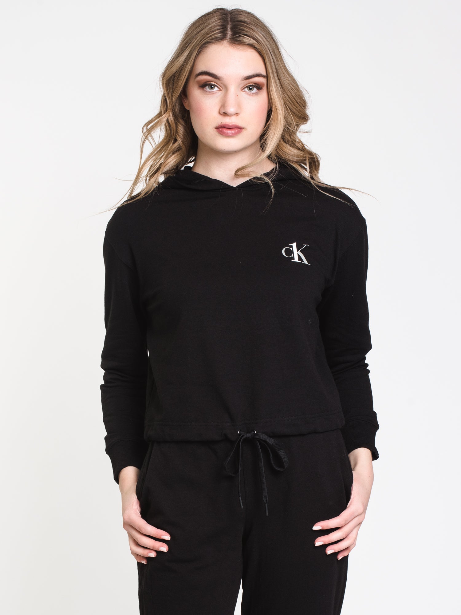 Calvin Klein Long Sleeve Hoodie with Drawstring - Men's Casual Pullover Sweatshirt | Perfect for Gym, Lounge & Streetwear Fashion