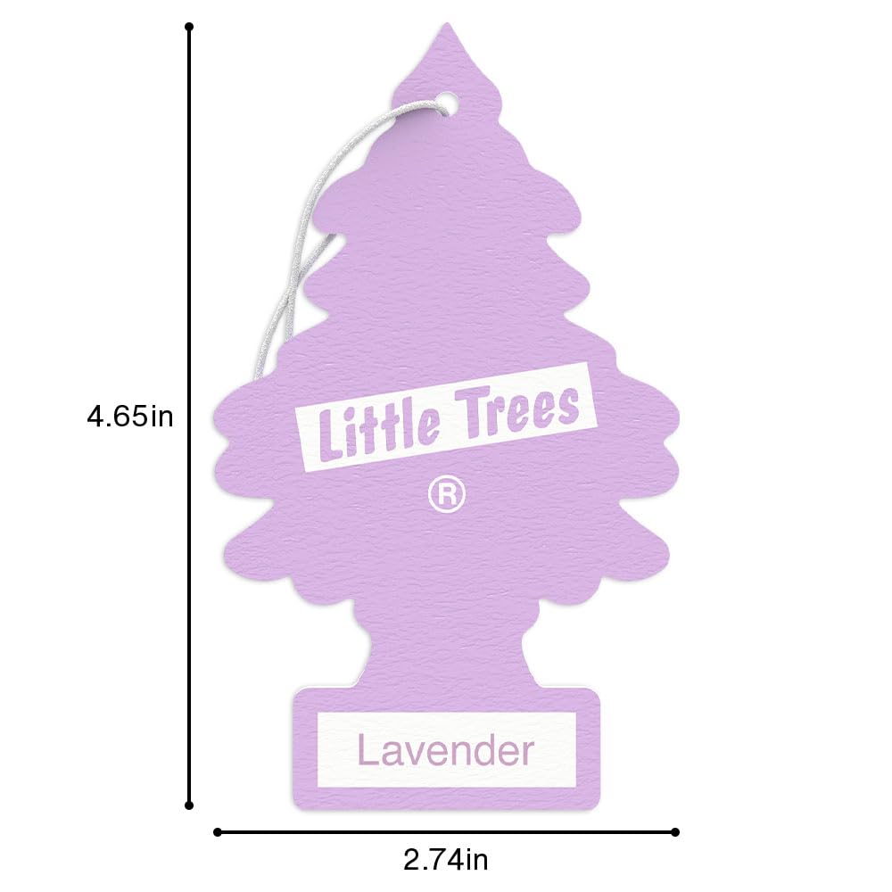 Little Trees Air Fresheners - 24 Pack Lavender Scented Car Air Fresheners | Long Lasting Fragrance for Auto, Home & Office | Hanging Tree Design for Fresh Air in Vehicles, Closets & Small Spaces
