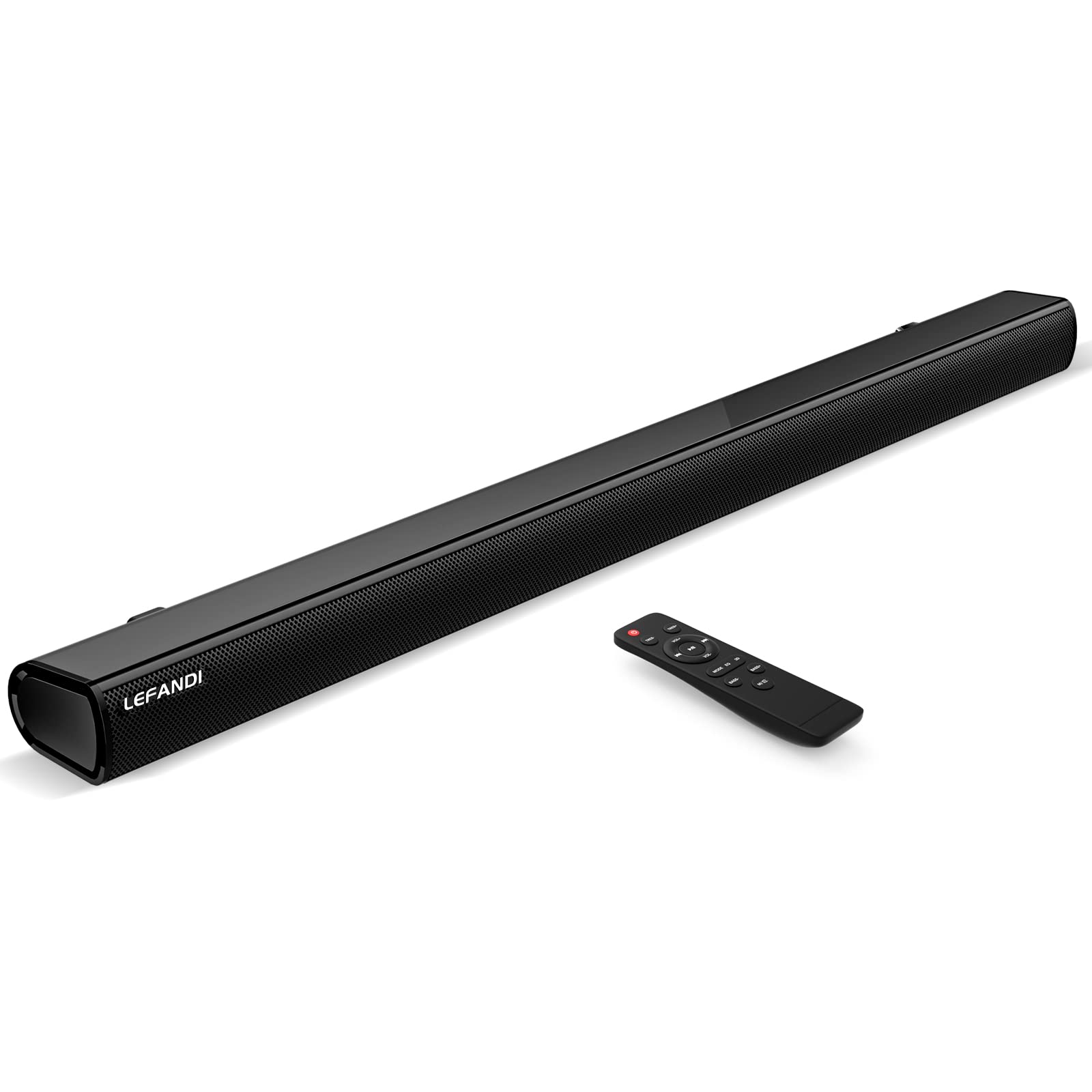 EFANDI 2.1 Channel TV Soundbar with Wireless Bluetooth 5.0 - Surround Sound System with Remote Control, HDMI ARC, AUX, USB, Optical & Coaxial Inputs for Smart TV, PC, Laptop, Smartphone - Perfect for Home Theater, Gaming & Music Streaming (Black)