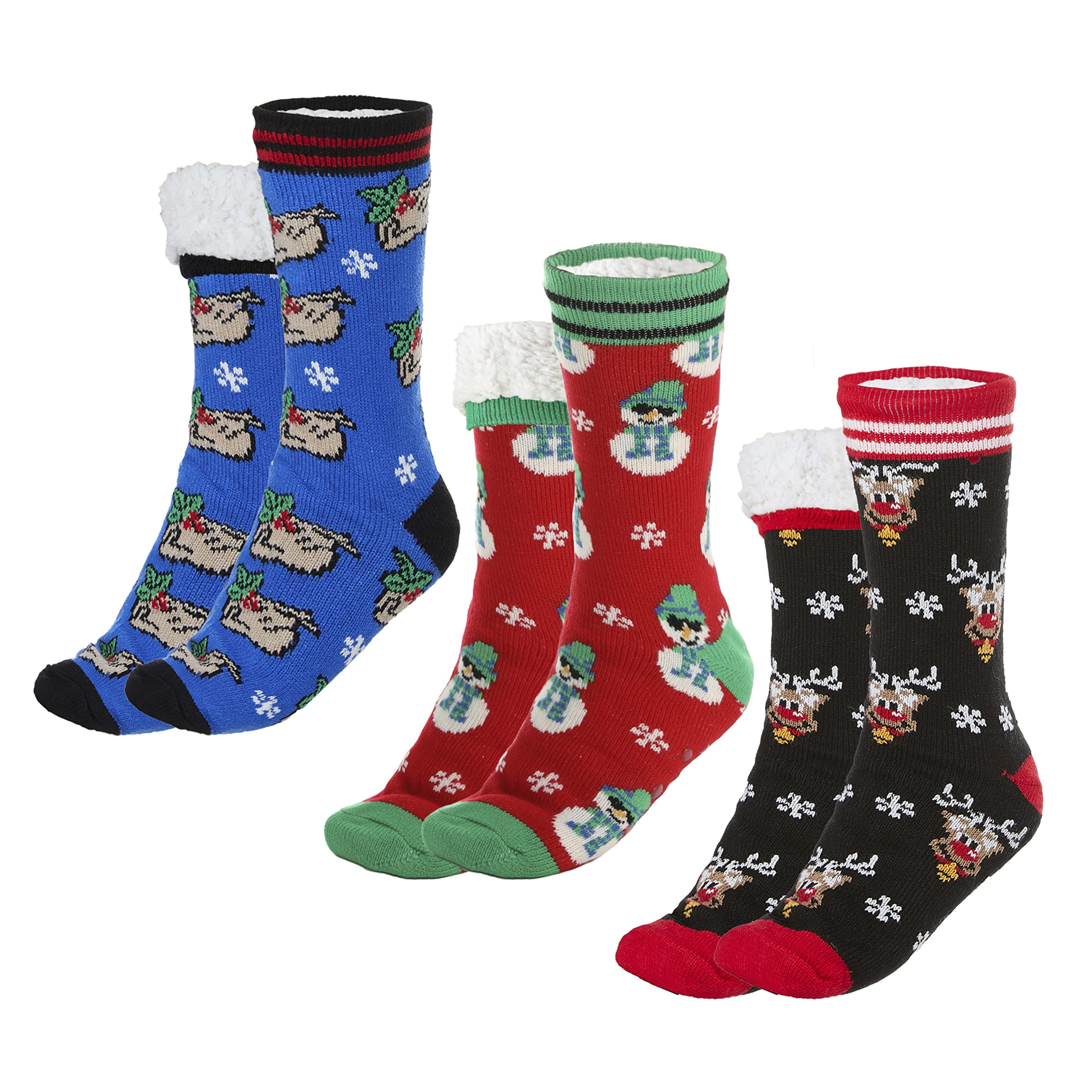 Cozy Fleece Slipper Socks for Women - Non-Slip Winter Warm Fuzzy Socks for Home & Lounge
