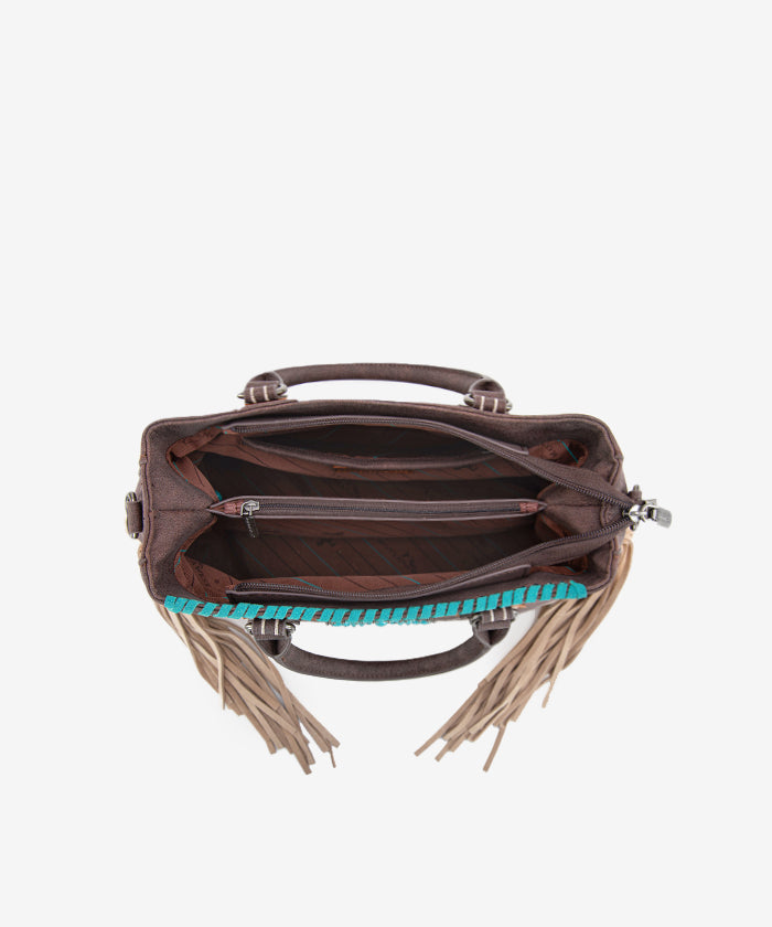 Montana Western Fringe Concho Crossbody Purse for Women - Stylish Cowgirl Handbag for Rodeo, Concert & Everyday Use