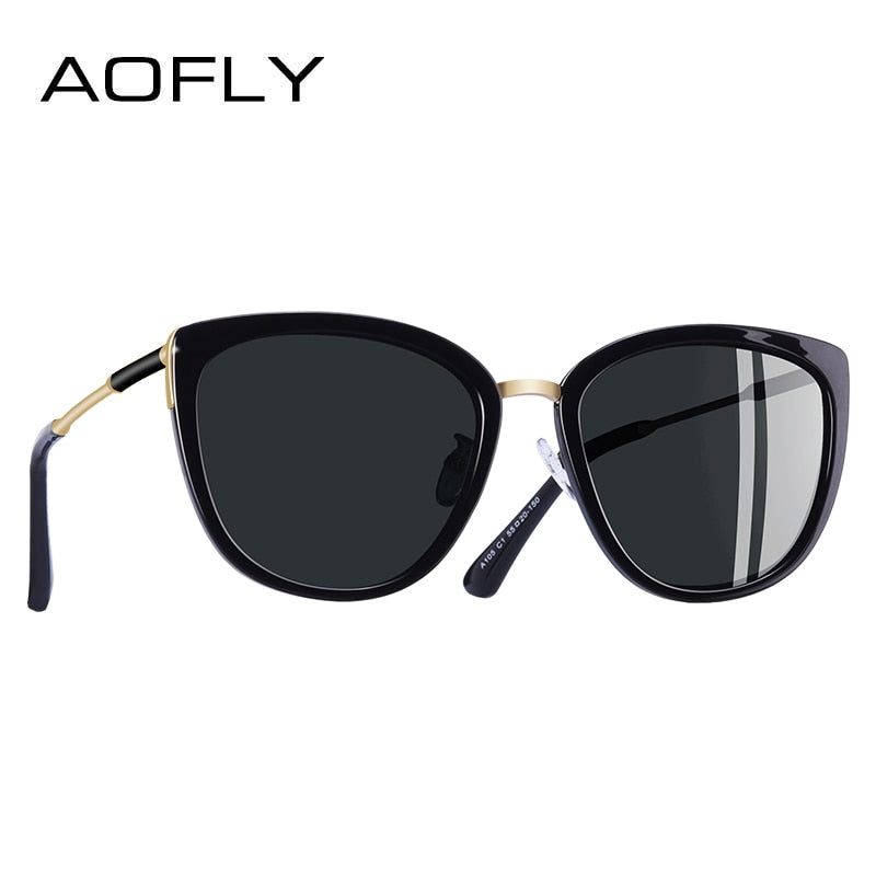 Aofly Women's Polarized Cat Eye Sunglasses with Alloy Frame - UV Protection, Fashionable & Lightweight for Driving, Beach & Outdoor Activities
