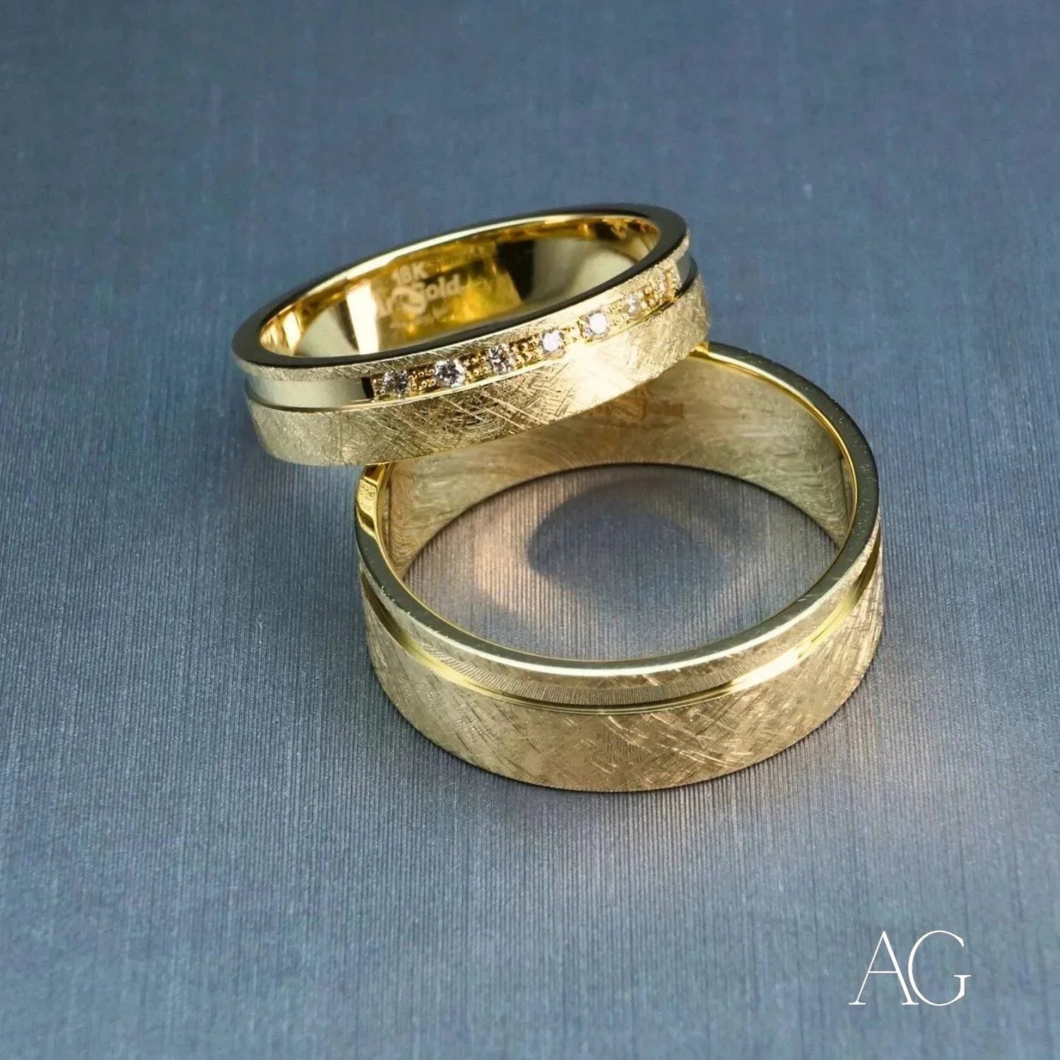 18k Gold Diamond Wedding Band for Women - Elegant & Timeless Bridal Ring - Perfect for Engagement, Anniversary & Special Occasions