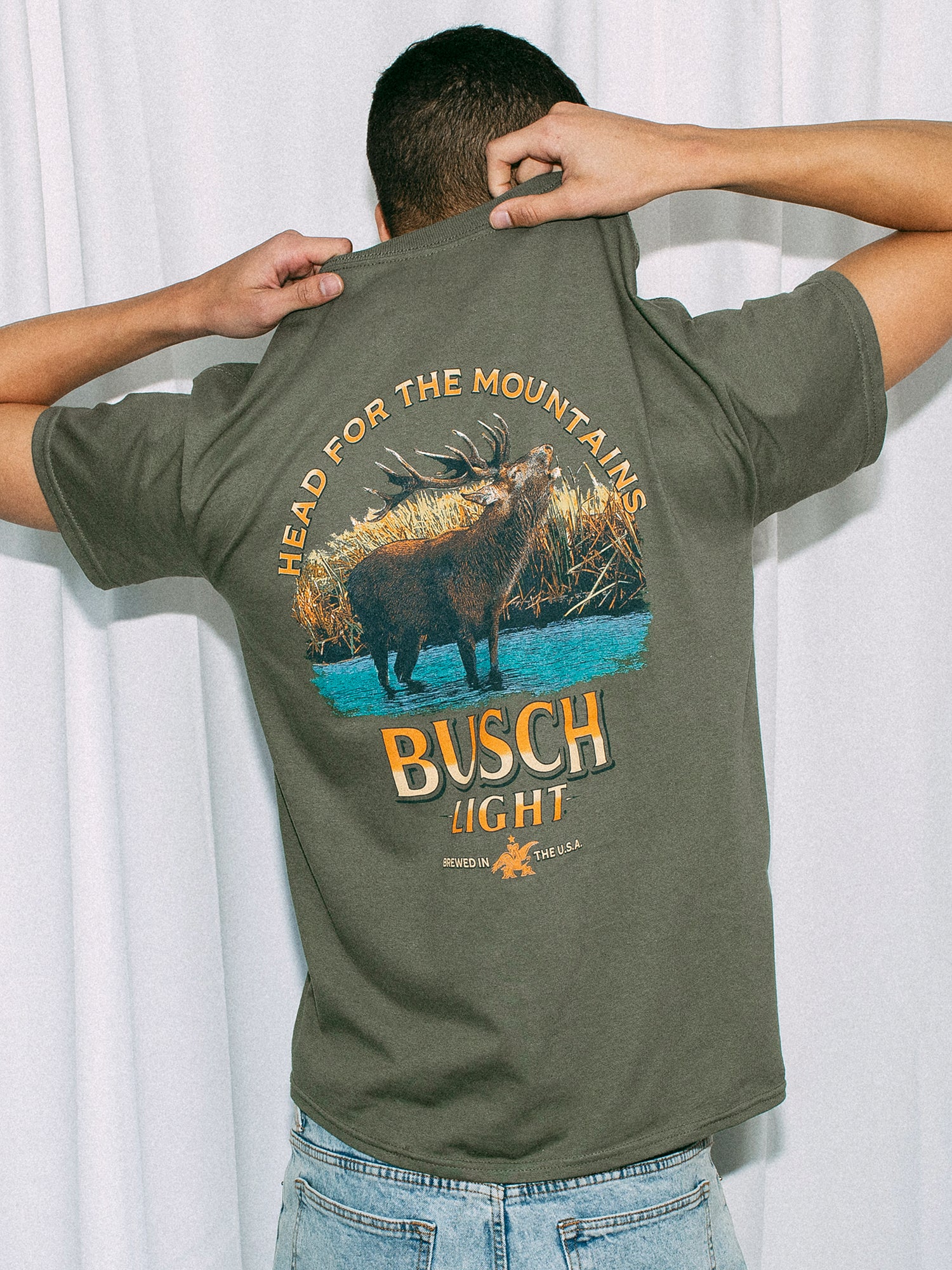 Busch Light Outdoors T-Shirt - Comfortable & Stylish Casual Wear for Camping, Hiking & Outdoor Adventures