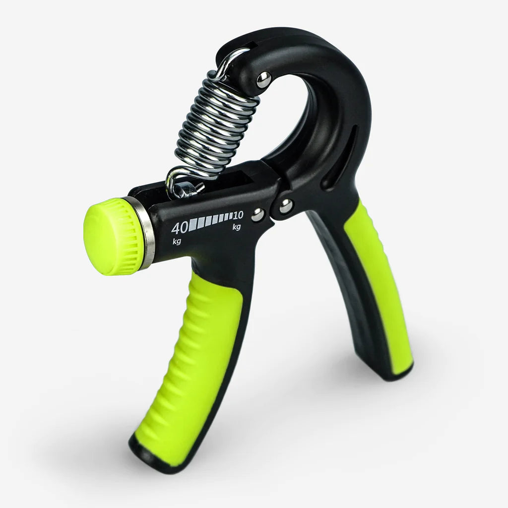 PTP Strength Grip - Premium Hand Grip Trainer for Athletes & Fitness (Black/Lime) - Improve Grip Strength for Rock Climbing, Weightlifting & Tennis