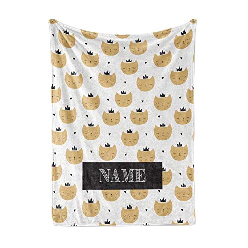 Personalized Funny Cat Lover Fleece Throw Blanket - Warm & Lightweight Blanket Gift for Cat Owners (Small/Medium/Large) - Perfect for Cozy Nights, Couch Snuggles & Cat-Themed Home Decor