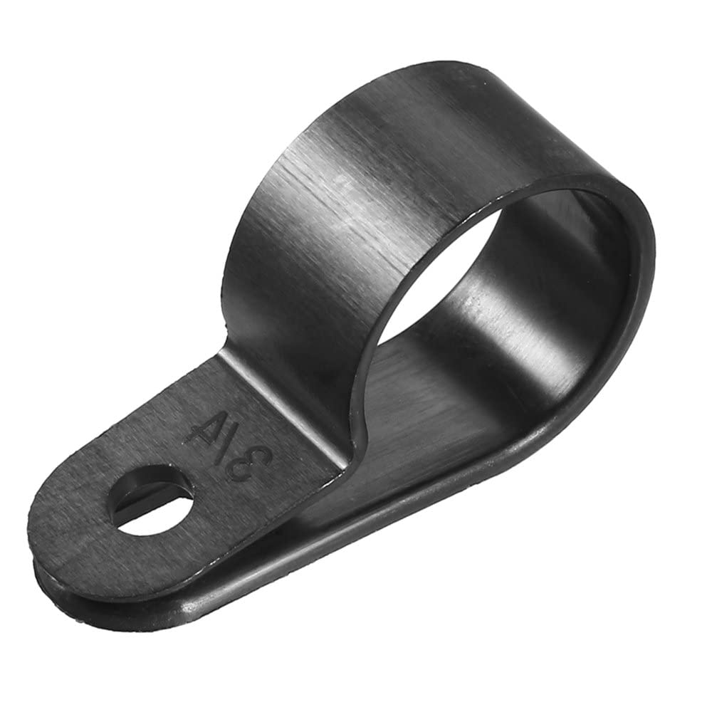 Nylon Cable Clamps - Black Hose & Wire Electrical Ring Loops for Organizing Cords, Wires & Cables - Perfect for Home, Office & Workshop Organization