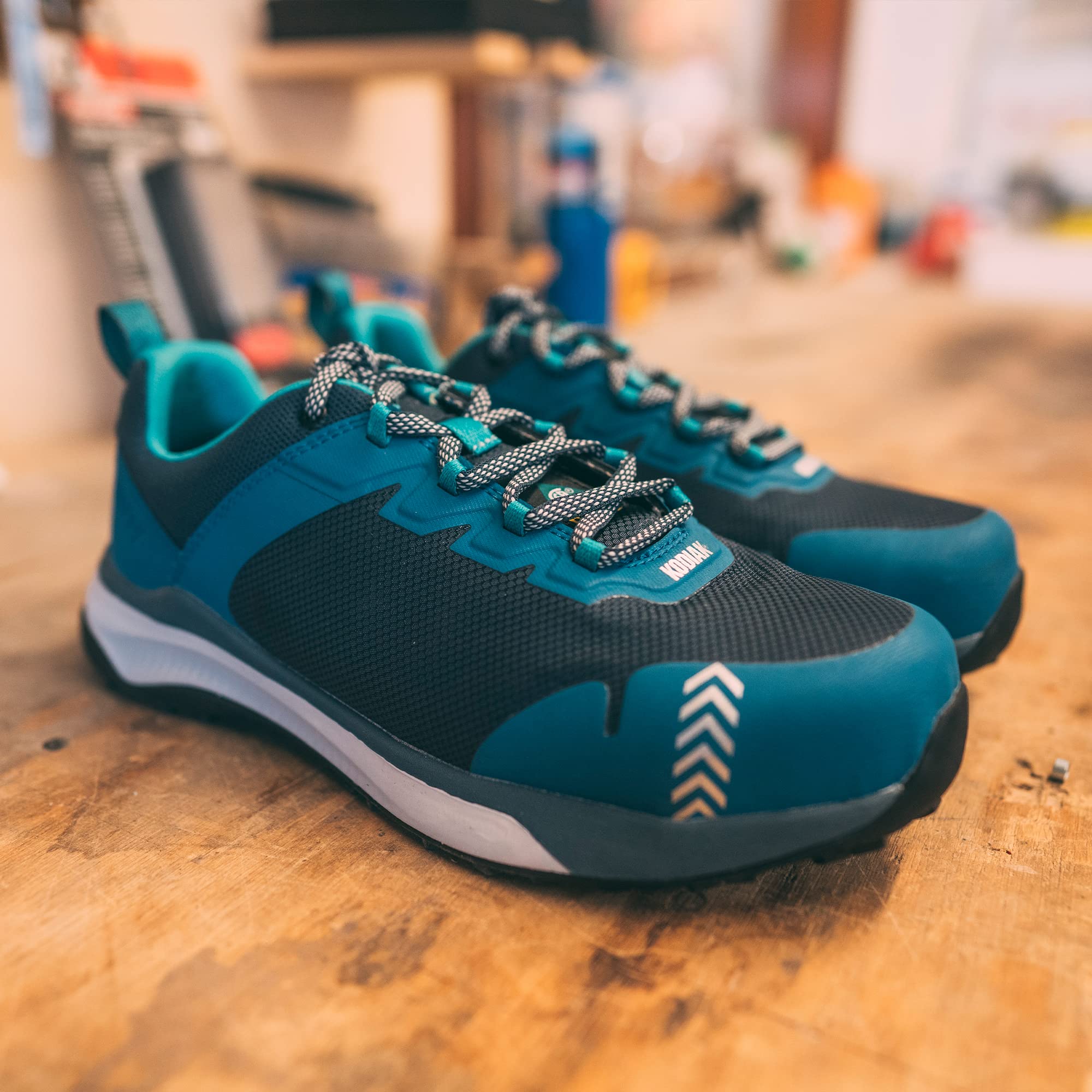 Kodiak Men's Quicktrail Low Nano Composite Toe Athletic Work Shoes - Lightweight Safety Shoes for Construction, Warehouse & Industrial Work - Non-Slip, Comfortable for All-Day Wear