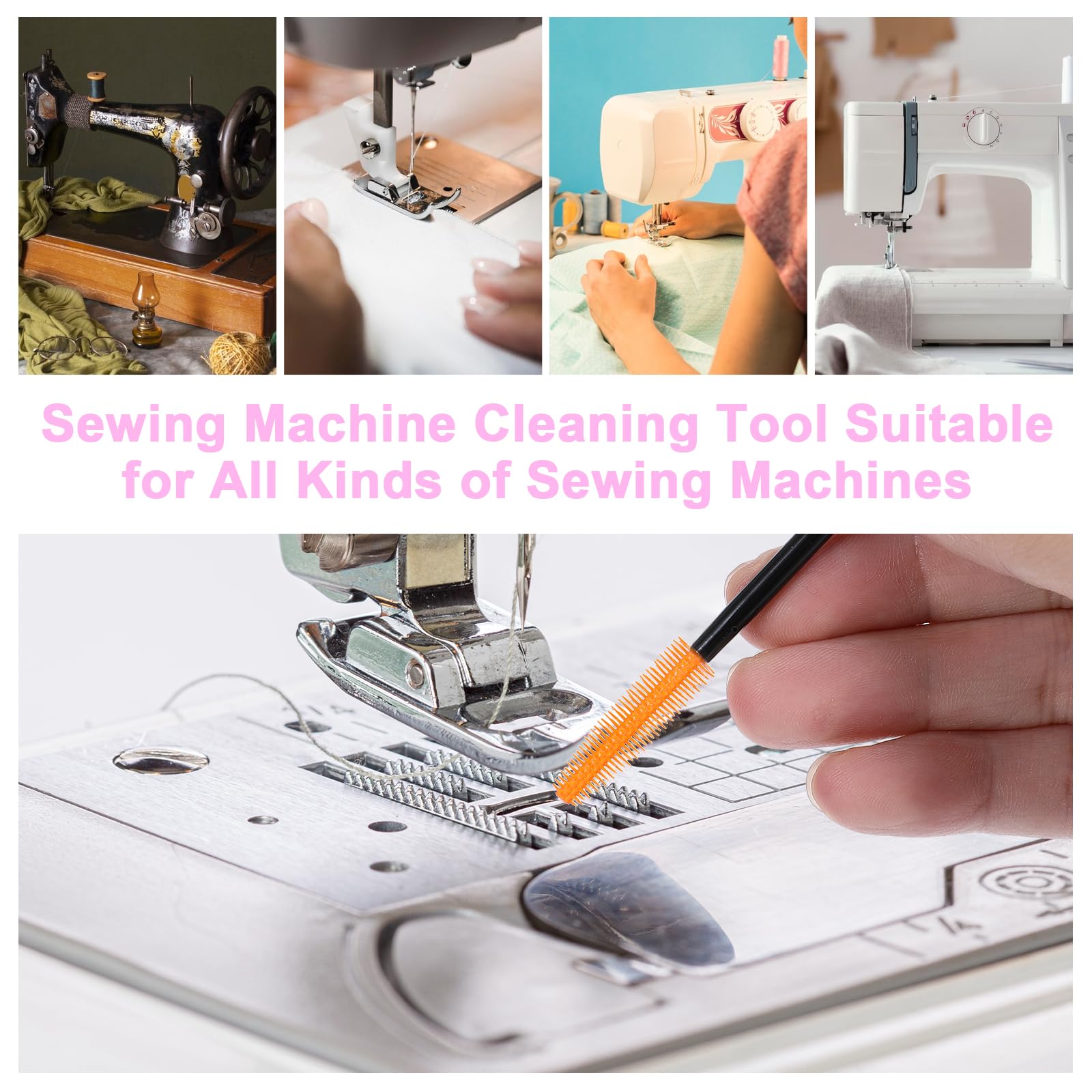 Sewing Machine Cleaning Kit - 40PCs Brushes & Sticks for Nook Cranny - Perfect for Sewing Machine Maintenance