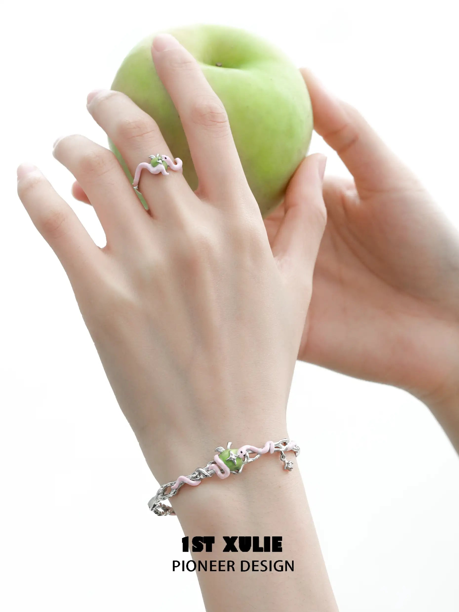 Nom Nom Snake S925 Sterling Silver Adjustable Open Ring for Women - Trendy Stackable Boho Jewelry for Everyday Wear, Gift Giving & Special Occasions