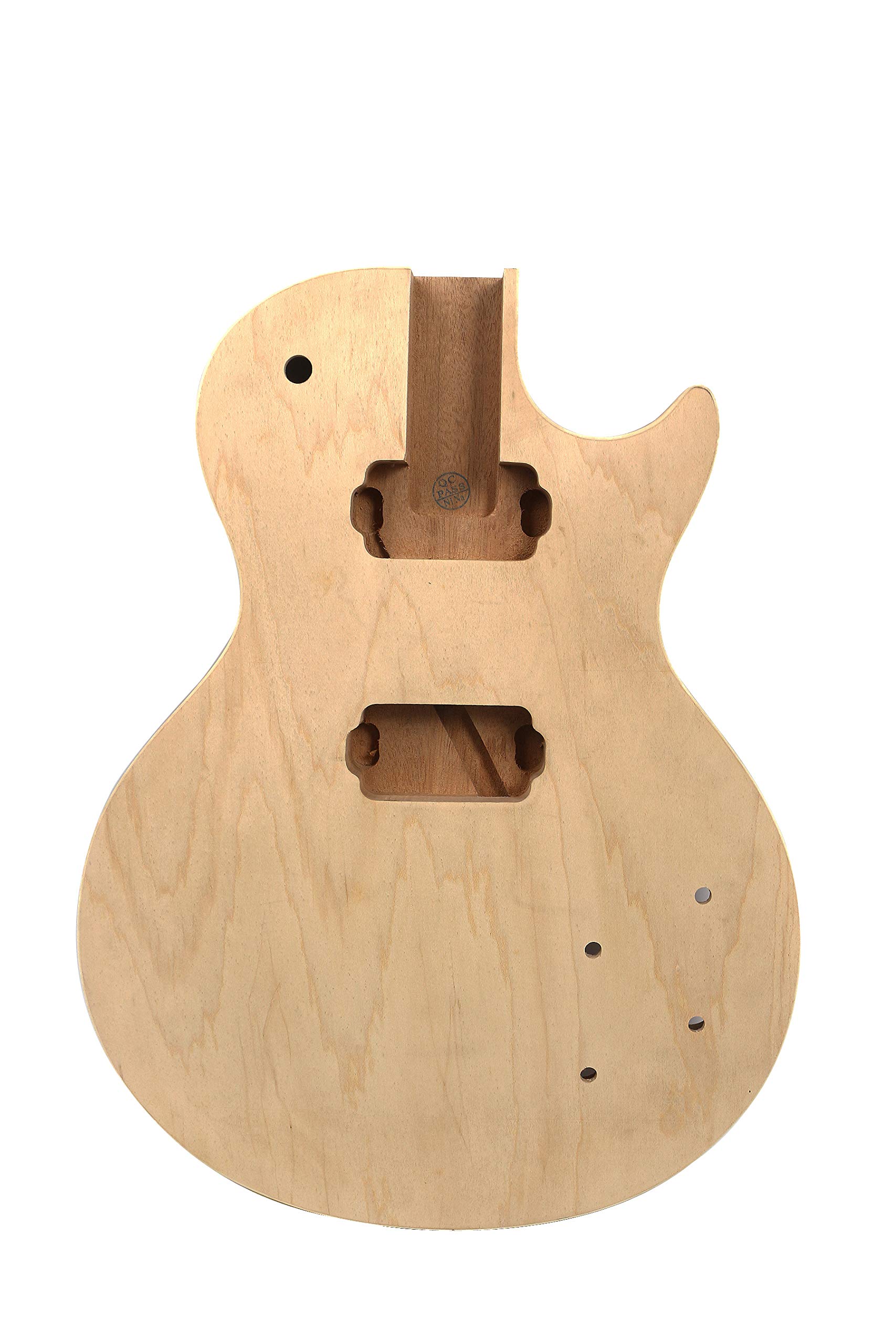 Premium Mahogany Guitar Body with Maple Cap - DIY Electric Guitar Replacement Set with HH Pickups - Perfect for Custom Builds & Upgrades