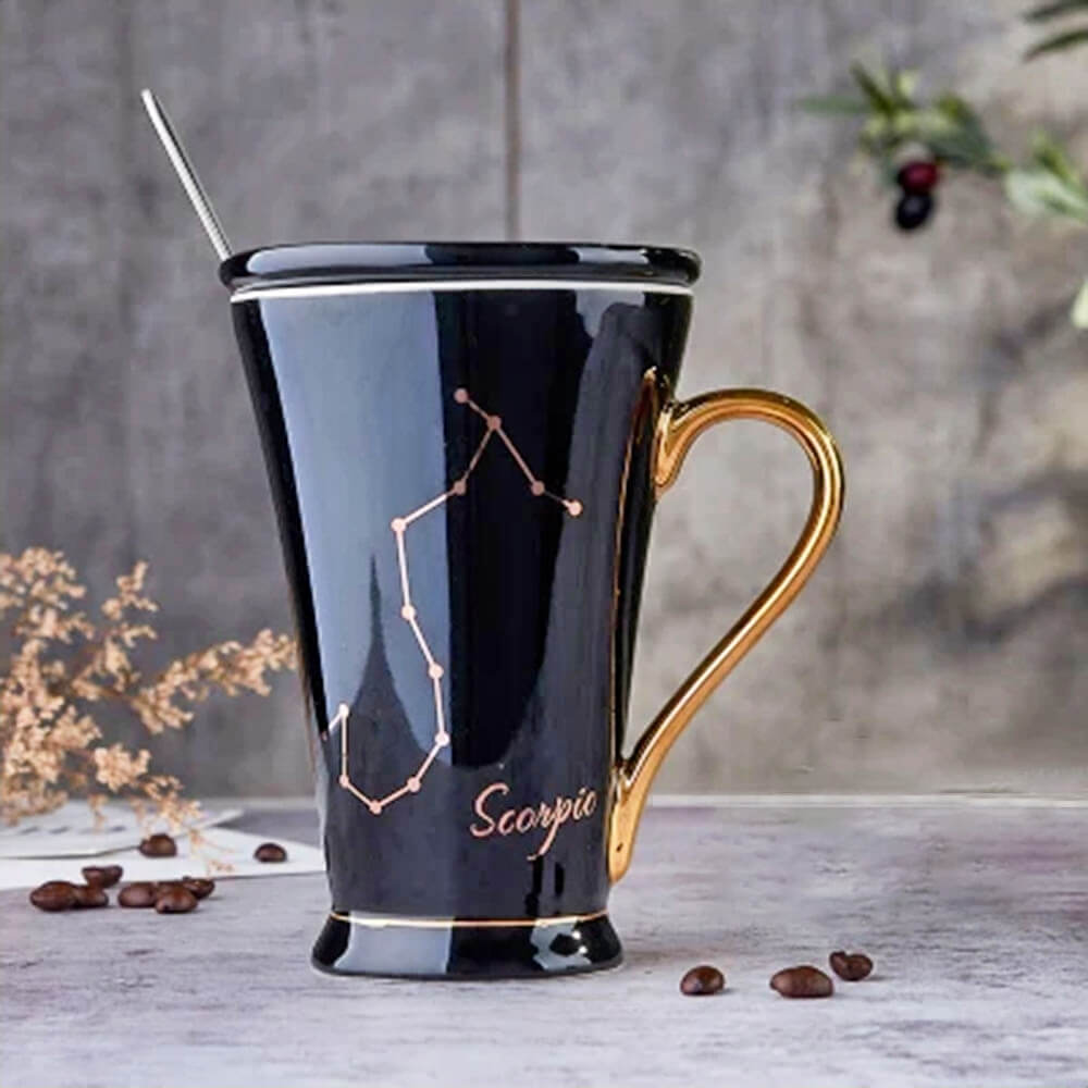 12-Piece Lucky Zodiac Mug Set - Chinese Horoscope Coffee Cups with Animal Signs - Perfect for Tea, Coffee & Hot Chocolate Gifts for Birthday, Office & Home Use