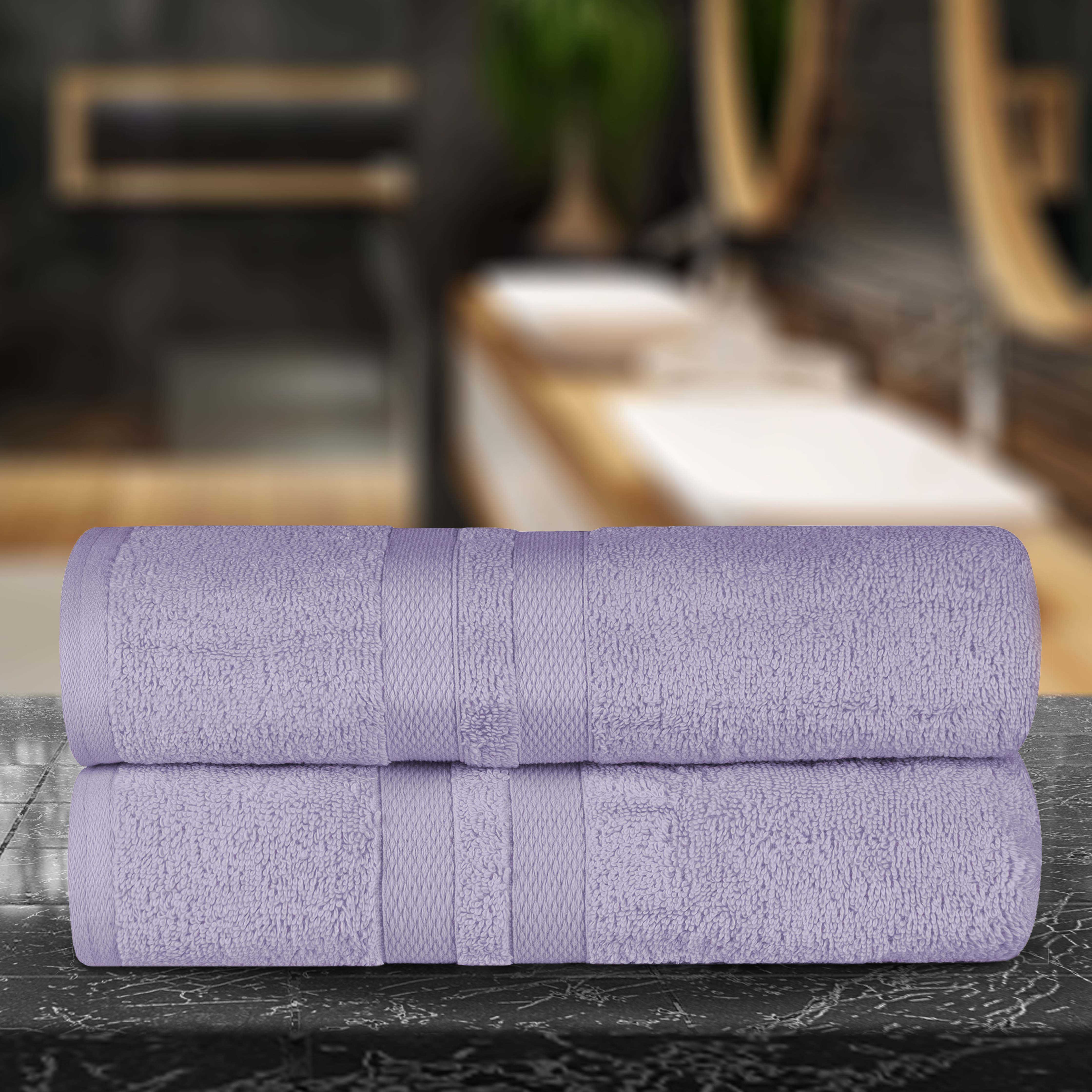 Ultra Soft 100% Cotton Bath Towel Set - 2 Piece Absorbent Bath Sheets for Spa, Gym & Luxury Bathroom Use