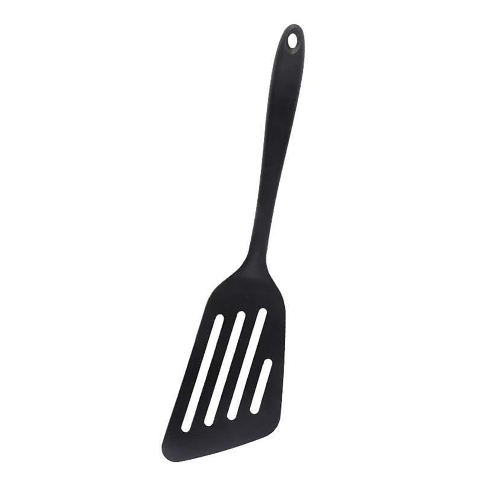 Premium Silicone Spatula Set - Non-Stick Kitchen Turner, Wide Pizza Shovel & Egg Scraper for Cooking, Baking & Grilling - Perfect for Beef, Meat & Pizza (Black) - Ideal for Home Chefs & Professional Kitchens