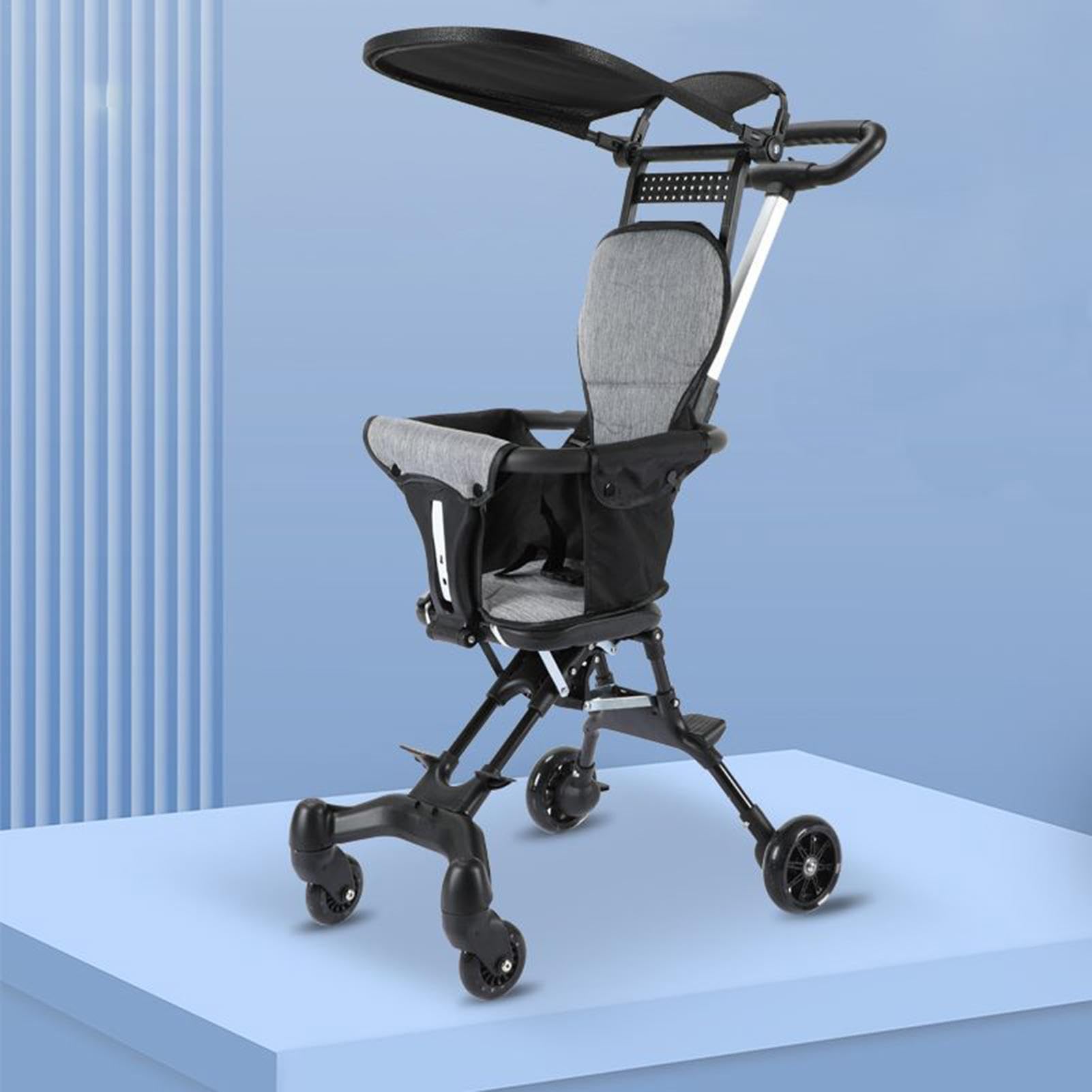 Lightweight Portable Toddler Stroller - Compact Travel Stroller for Airplane & Car Storage with Detachable Canopy | Perfect for Walking, Shopping & Family Trips
