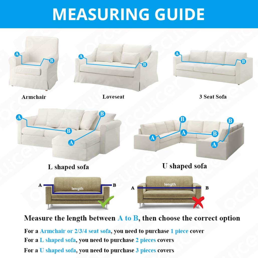Grey Printed Loveseat Sofa Cover - Dustproof Sectional Slipcover for L-Shape Corner Sofa | Living Room Furniture Protector | Perfect for Home Decor & Pet Protection