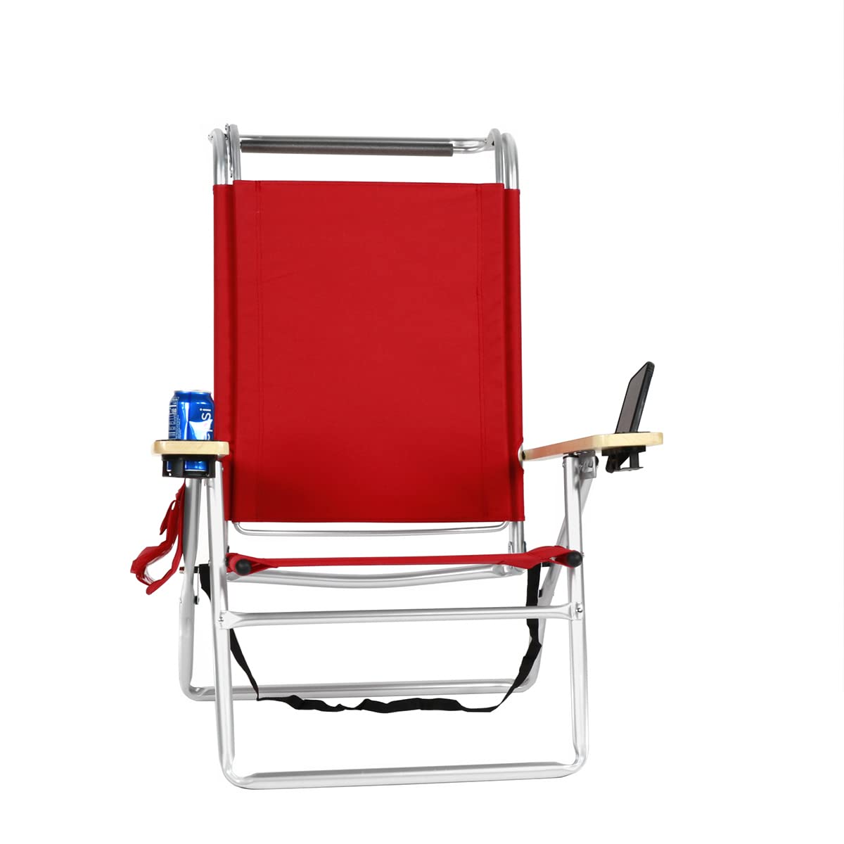 Premium Lightweight Aluminum Beach Chair with 4 Reclining Positions & Adjustable Canopy Shade - Includes Drink Holder & Storage Pouch for Adults - Perfect for Poolside Relaxation, Camping & Outdoor Adventures