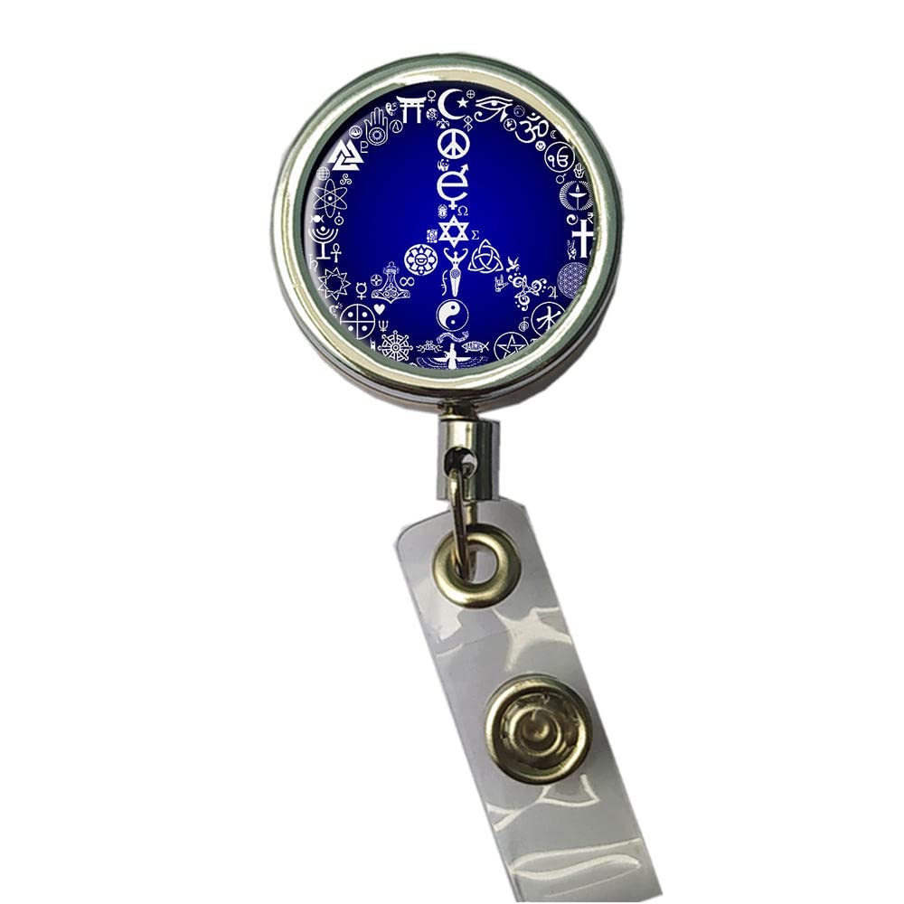 BlackKey Personalized Retractable ID Card Badge Holder Reel with Lanyard & Belt Clip - 13 Inch - Custom Name Badge Reel for Work, School, Events & Conferences - Durable & Adjustable Security Badge Holder