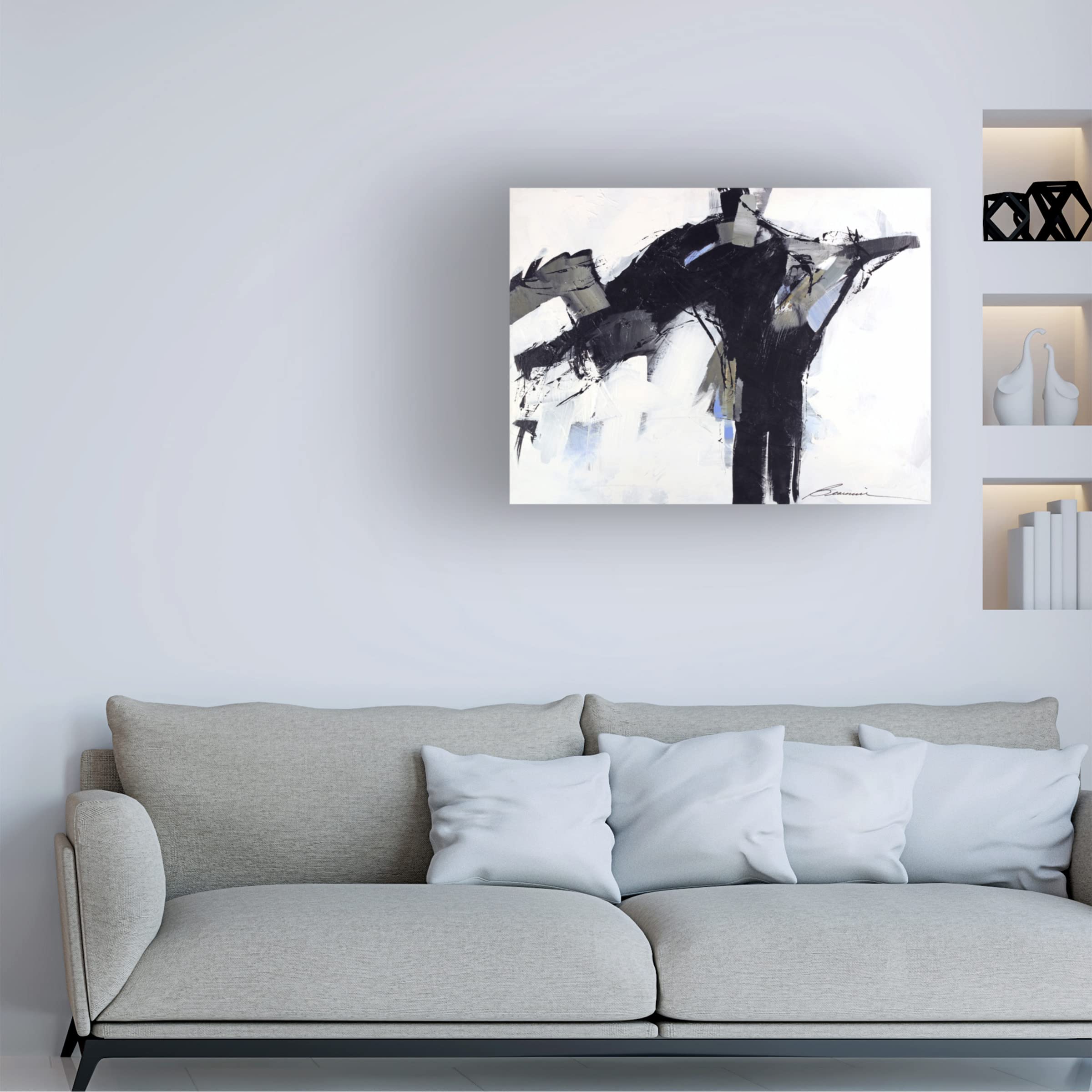 Beau Wild 'Leap Frog' Canvas Wall Art Print - Modern Home Decor for Living Room, Bedroom & Office - Trademark Fine Art Collection