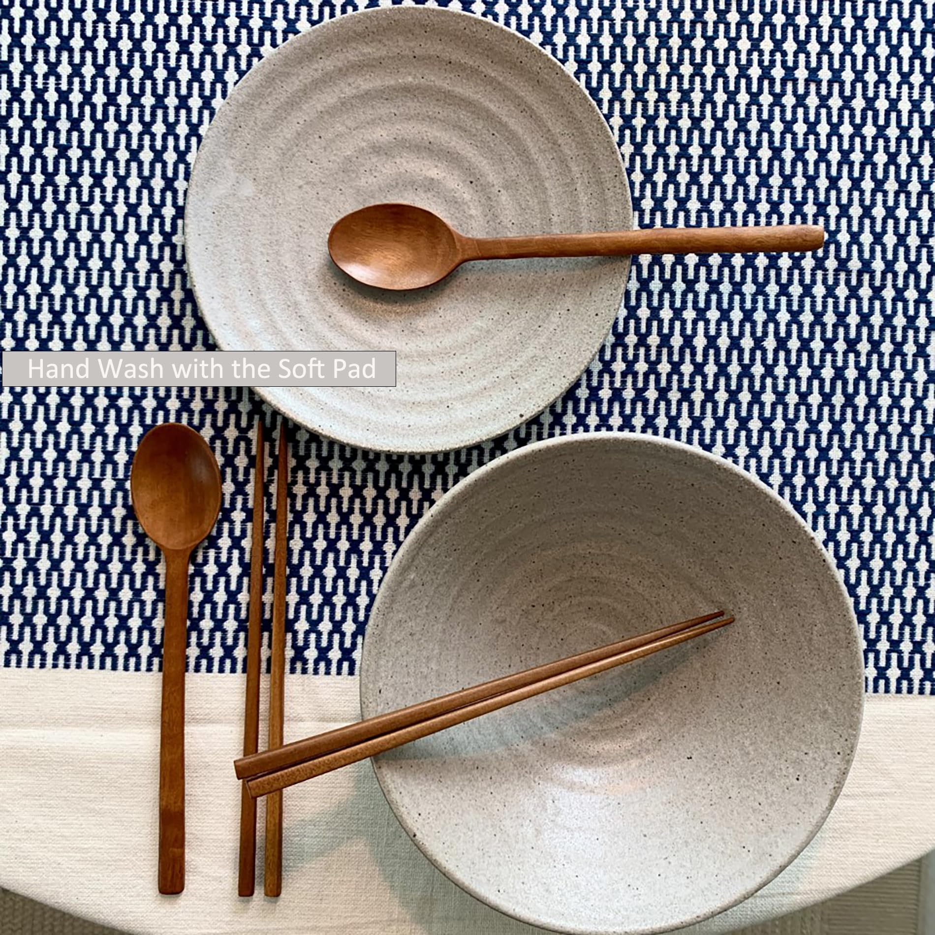 Premium Korean Natural Lacquer Wooden Chopsticks & Spoon Set - Handcrafted Jujube Wood with Ottchil Coating - Elegant Gift for Mom (2-Piece Set) - Perfect for Asian Cuisine, Home Dining & Special Occasions