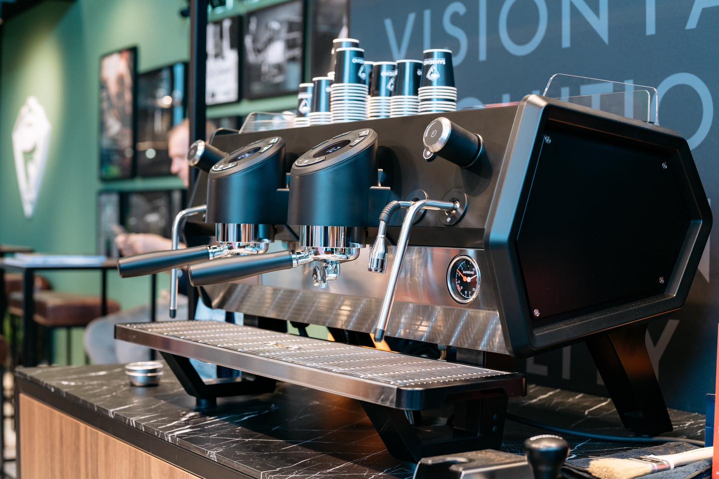 Sanremo D8 Commercial Espresso Machine - 3 Group Semi-Automatic Black for Coffee Shops & Restaurants | High-Performance Barista Equipment for Professional Use