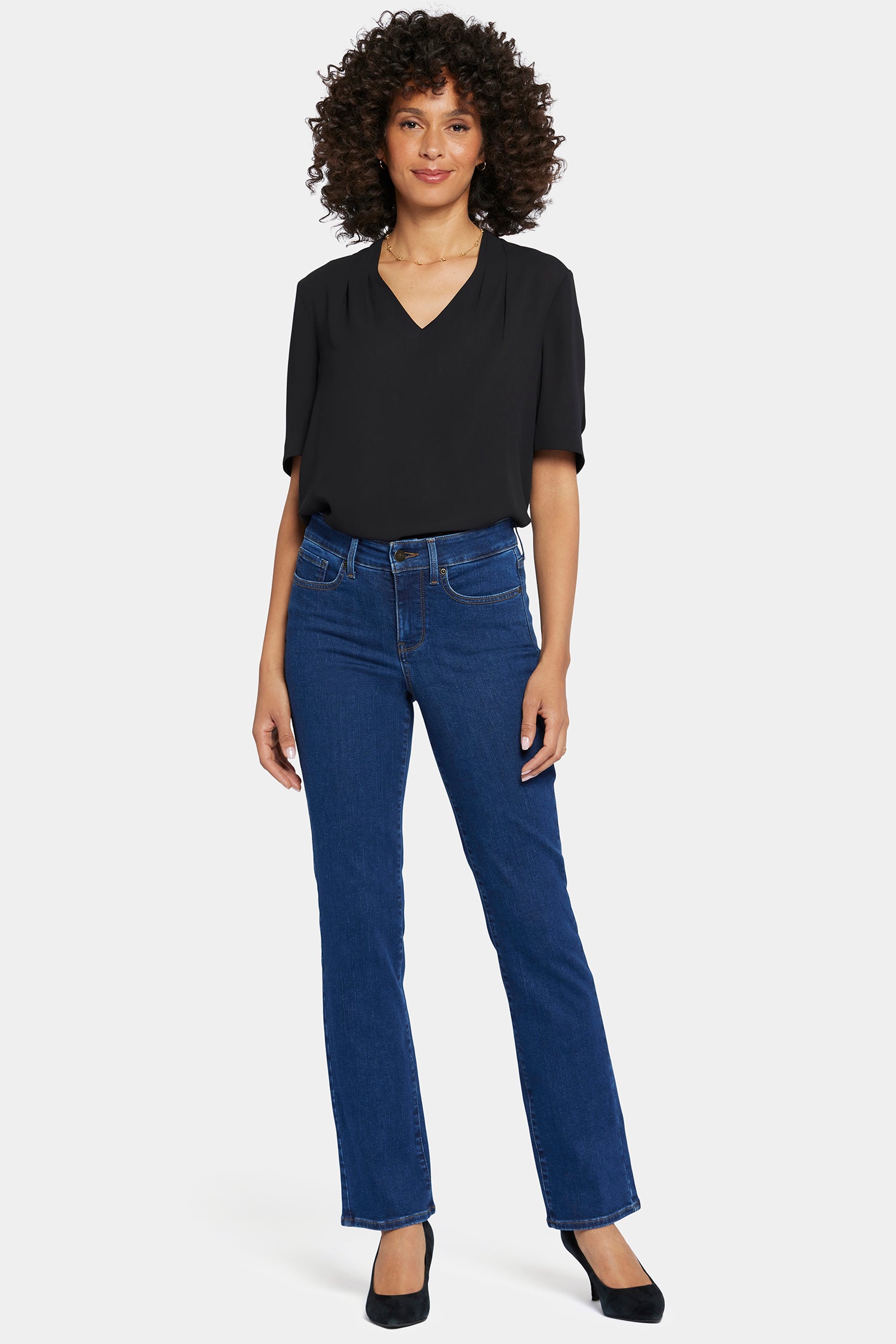 Ellison Straight Jeans for Women - High Waist Slim Fit Denim Pants - Comfortable Stretch Jeans for Casual Wear & Office Outfits