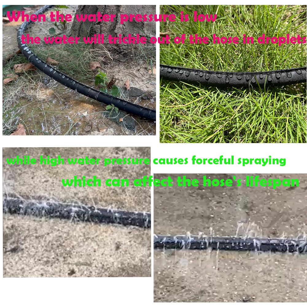 60 Ft Garden Flat Soaker Hose - Expandable Linkable Irrigation System for Garden Beds, Plants & Flowers | Lightweight & Easy Gardening Tool for Efficient Yard Watering | Perfect for Vegetable Gardens, Flower Beds & Lawn Care