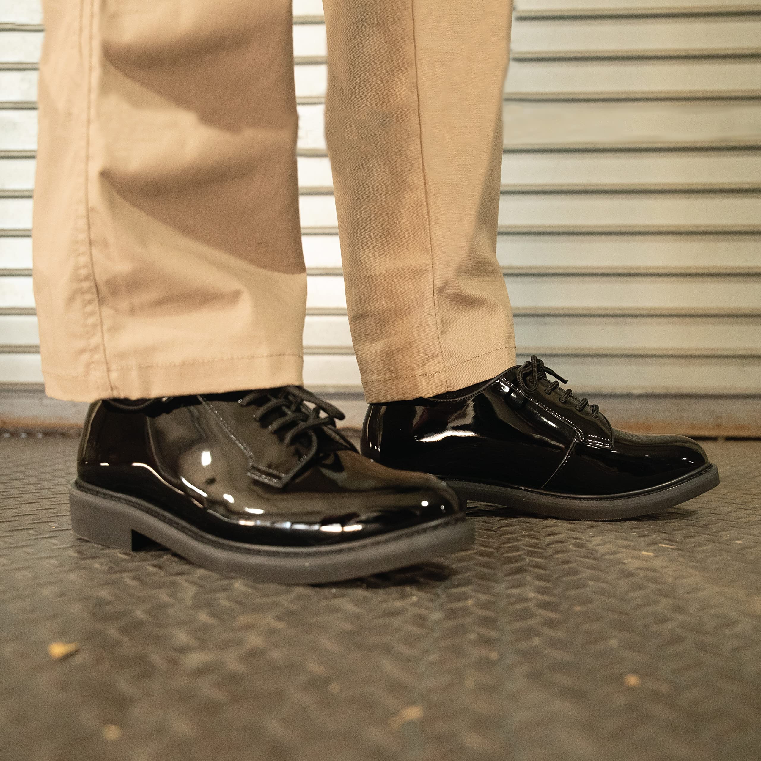 Rothco Men's Hi-Gloss Oxford Dress Shoes - Classic Formal Business Shoes for Office, Wedding & Special Occasions