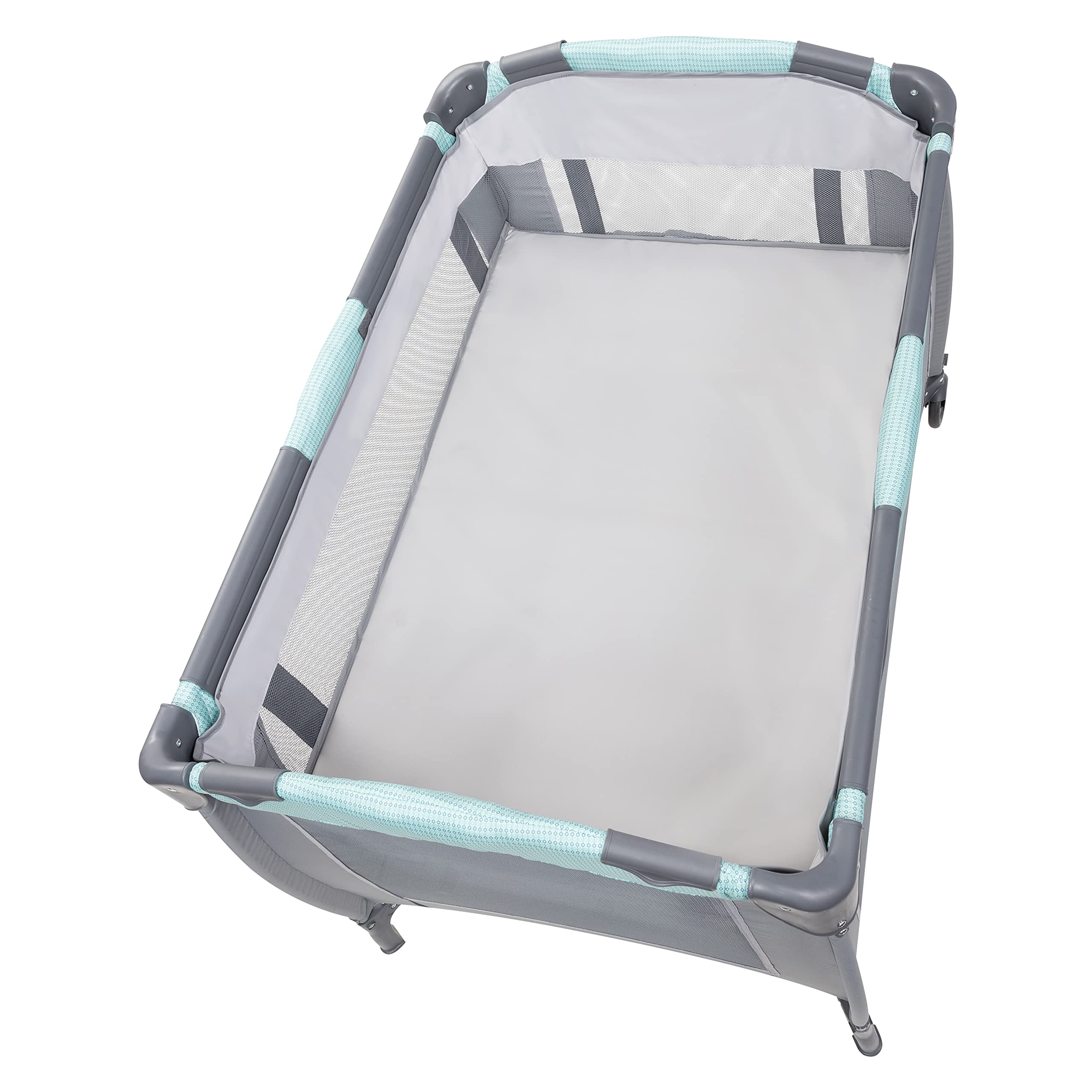 Baby Trend Lil' Snoppe Deluxe III Portable Infant Bassinet - Lightweight & Breathable Cozy Mint Design for Newborns | Perfect for Nursery, Travel & Bedside Sleeping