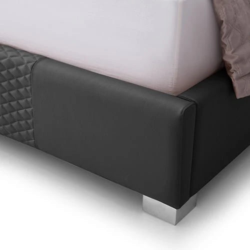 Premium King Bed Set - Luxe Halcyon Bed Frame in Black, Luna Series Euro Top Medium Firm Mattress & Bamboo Cooling Mattress Topper | Bedroom Upgrade for Ultimate Comfort & Support