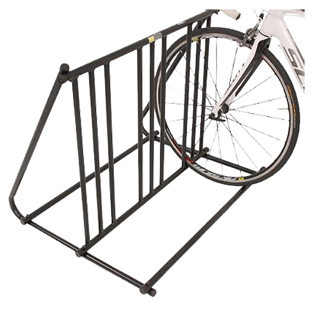 Saris Mighty Mite 6-Bike Parking Rack - Heavy Duty Black Bicycle Storage Stand for Garage, Shed or Outdoor Use