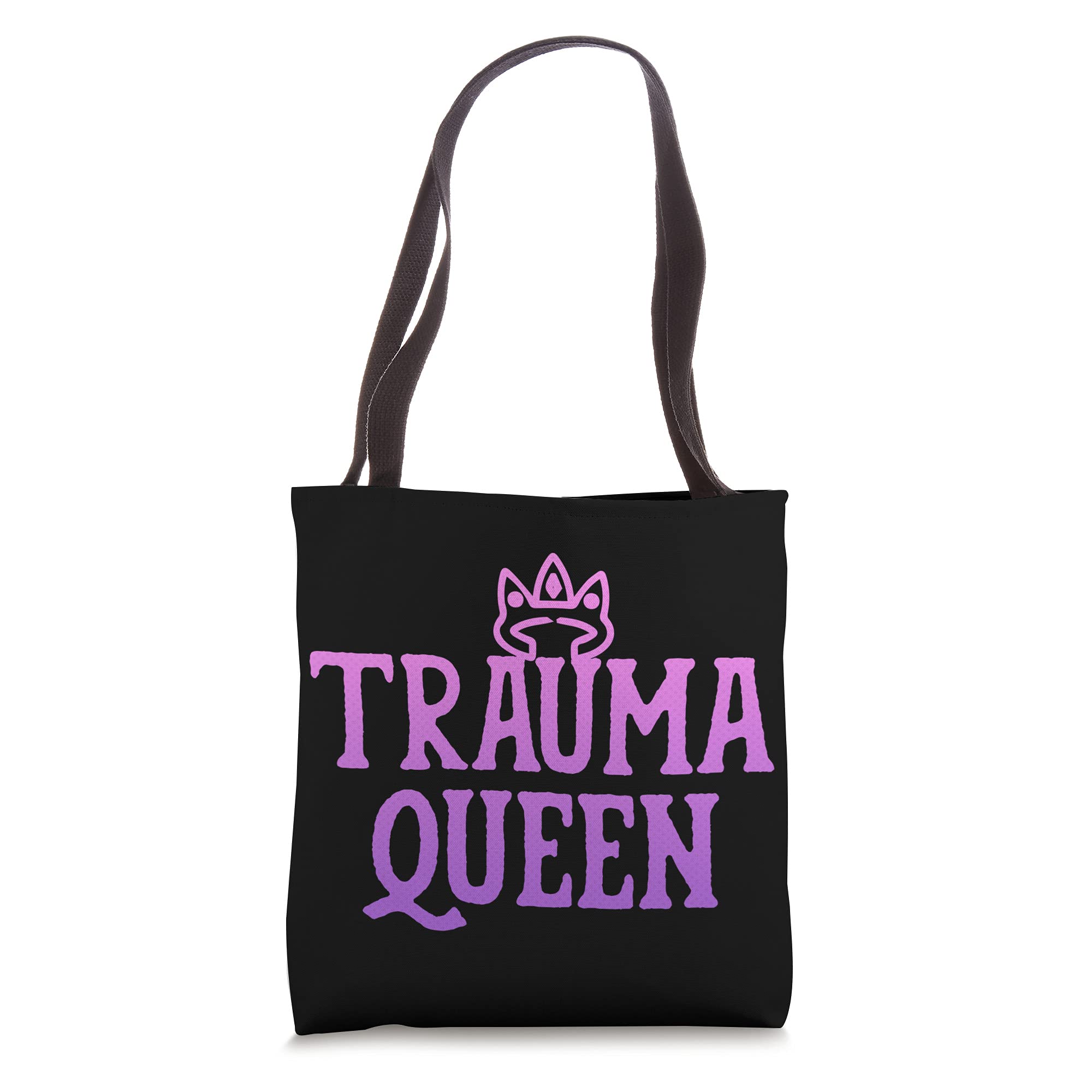 Trauma Queen Tote Bag - Stylish Large Canvas Shoulder Bag for Women | Perfect for Work, School, Shopping & Travel