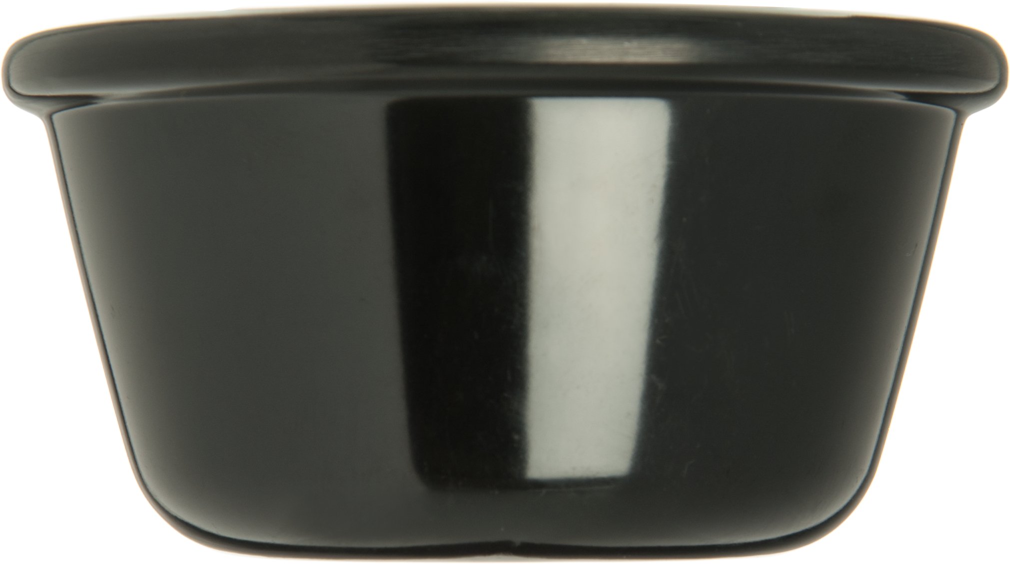 Carlisle 4 oz Black Plastic Ramekin Sauce Bowls - Pack of 48 | Durable Food Containers for Home, Restaurant & Catering | Perfect for Soups, Dips, Dressings & Condiments
