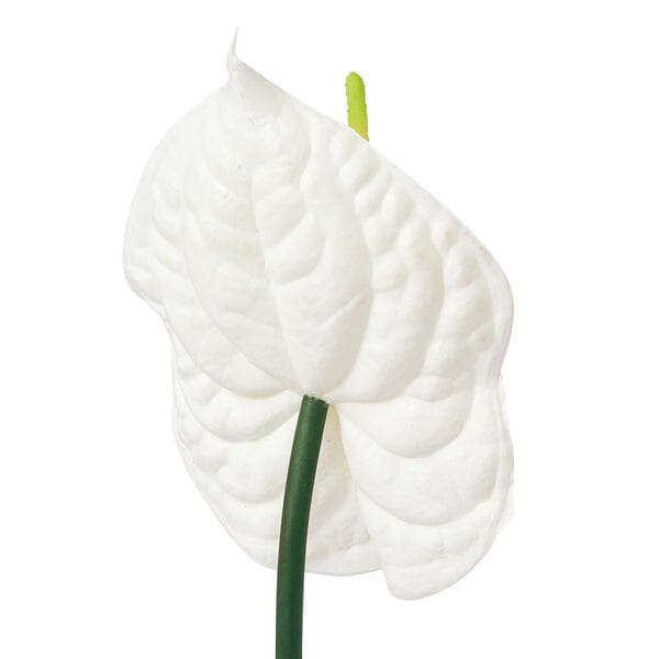 White Anthurium Artificial Flower - Elegant Home Decor for Living Room, Wedding, and Office